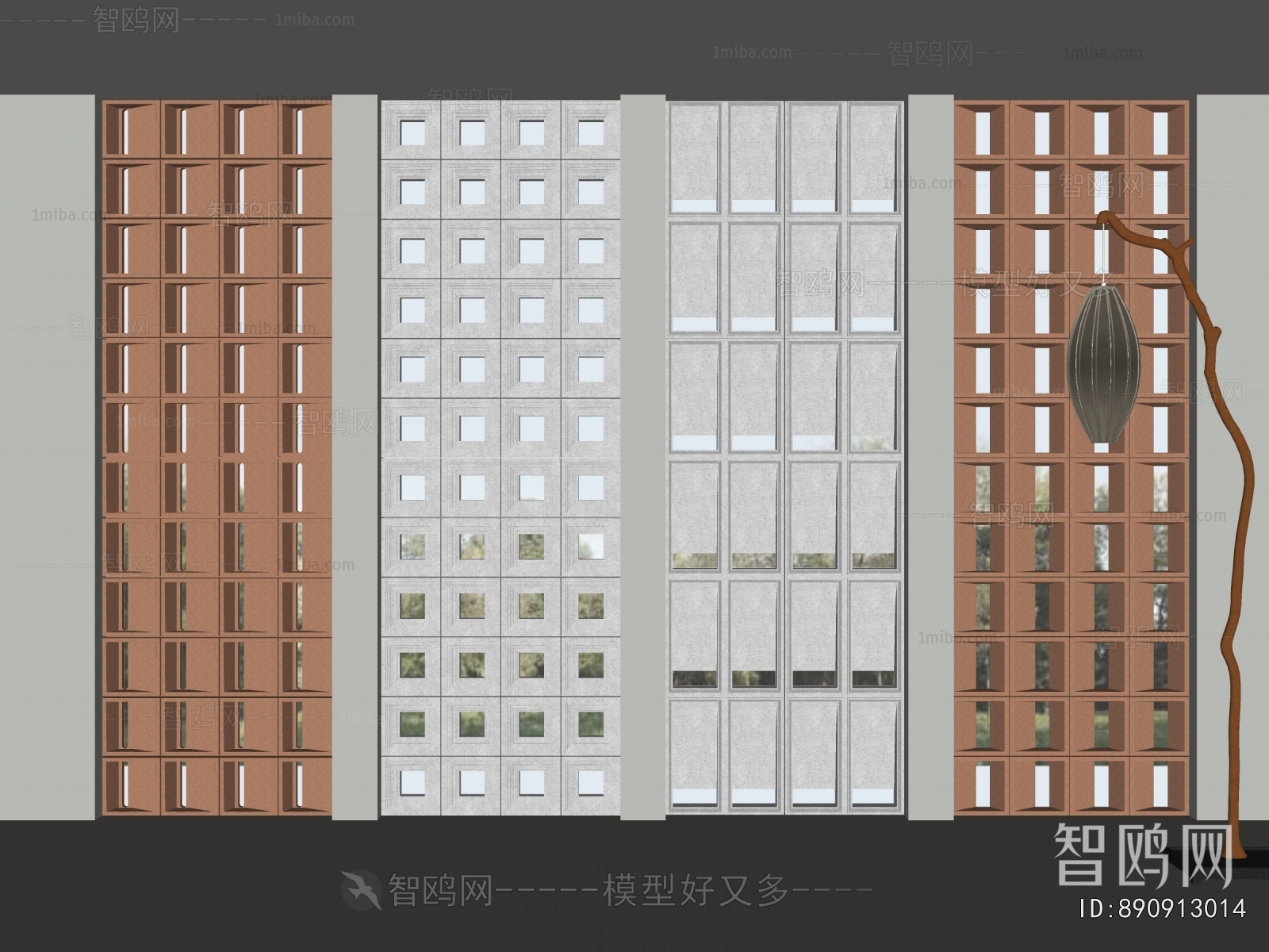 Modern Cement Brick Screen Partition