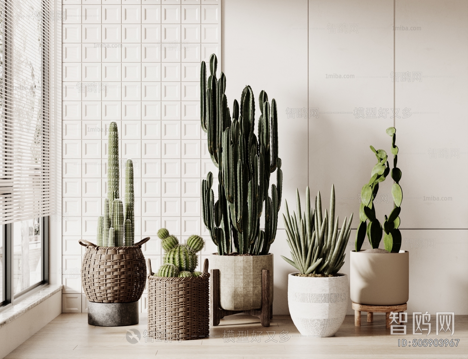 Modern Ground Green Plant Potted Plants