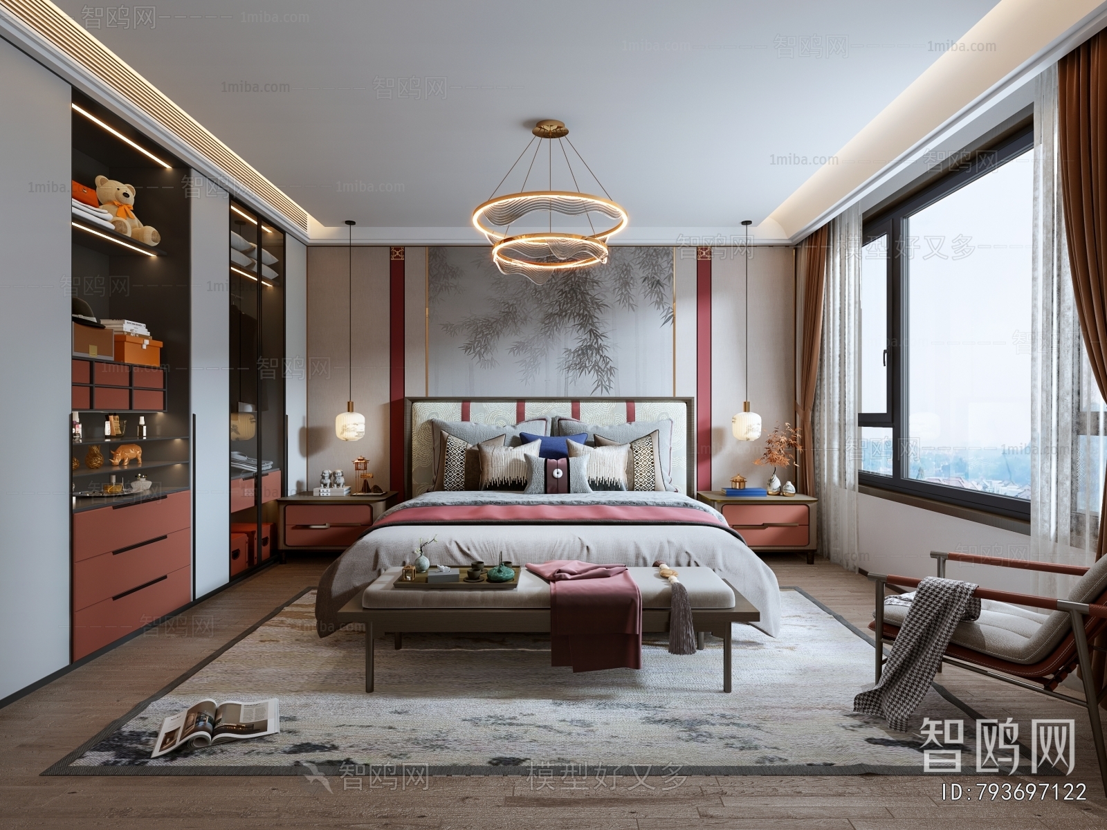 New Chinese Style Bedroom