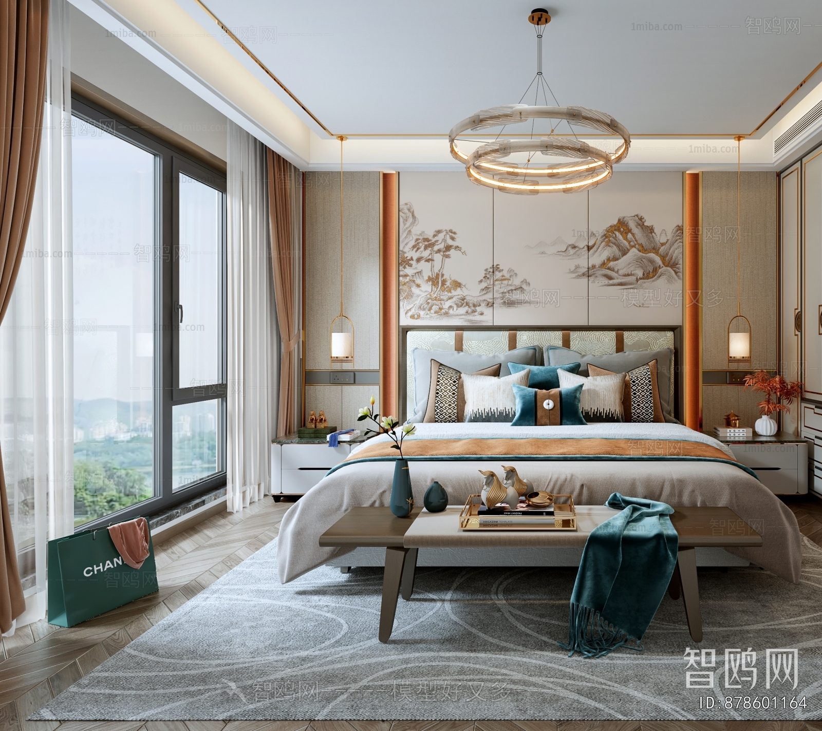 New Chinese Style Bedroom