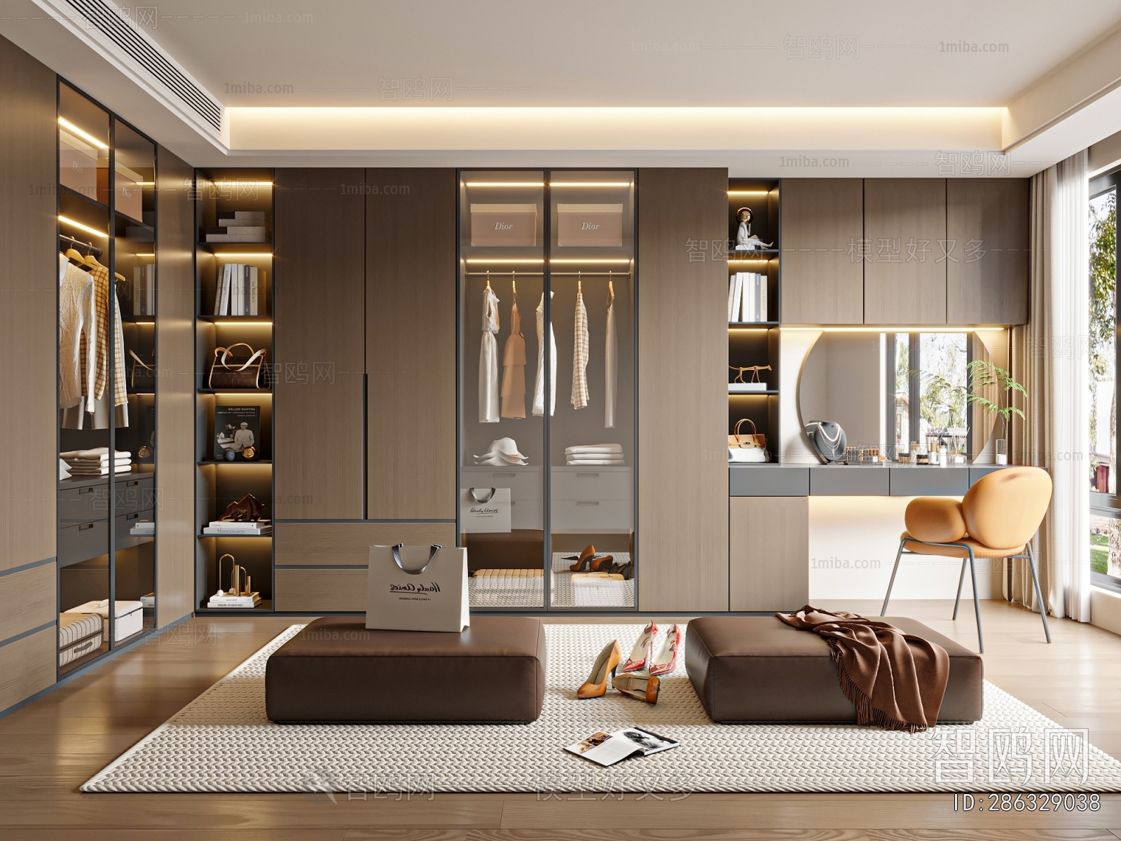 Modern Clothes Storage Area