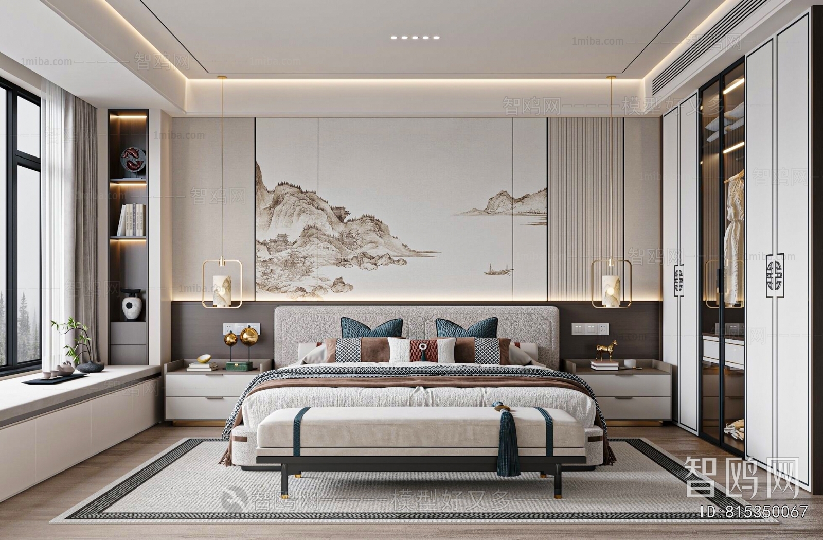 New Chinese Style Bedroom