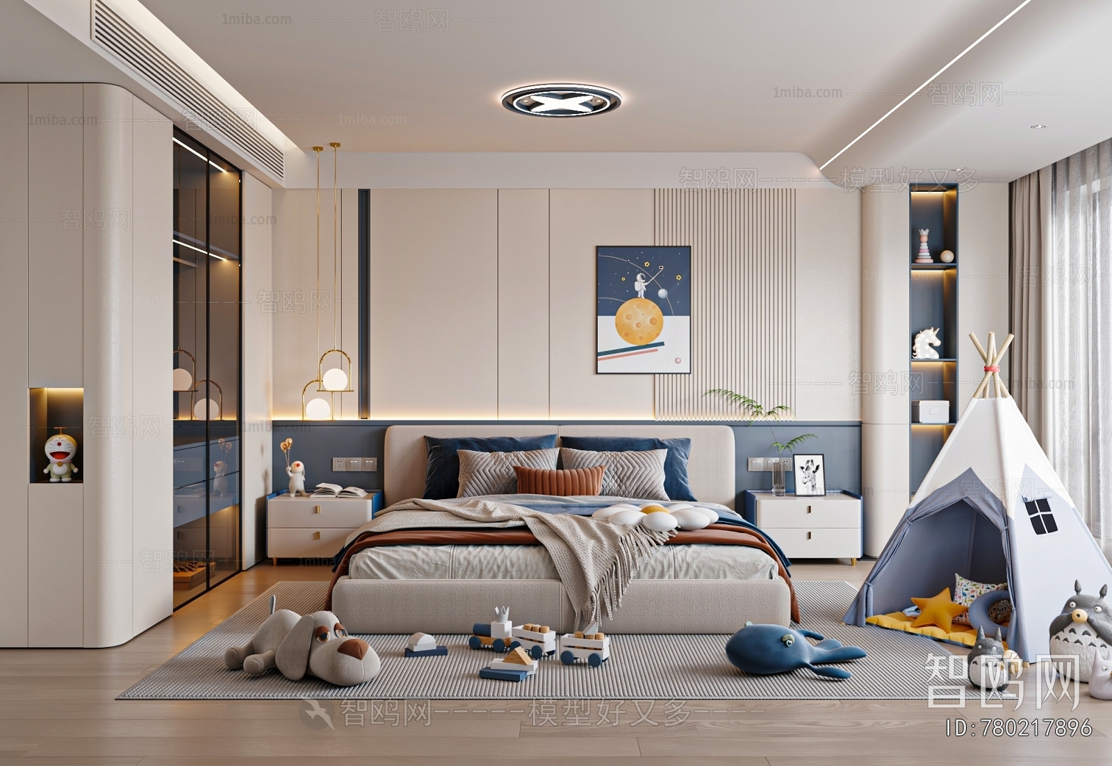 Modern Boy's Room And Son's Room