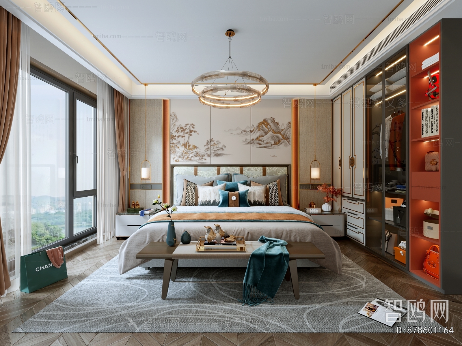 New Chinese Style Bedroom