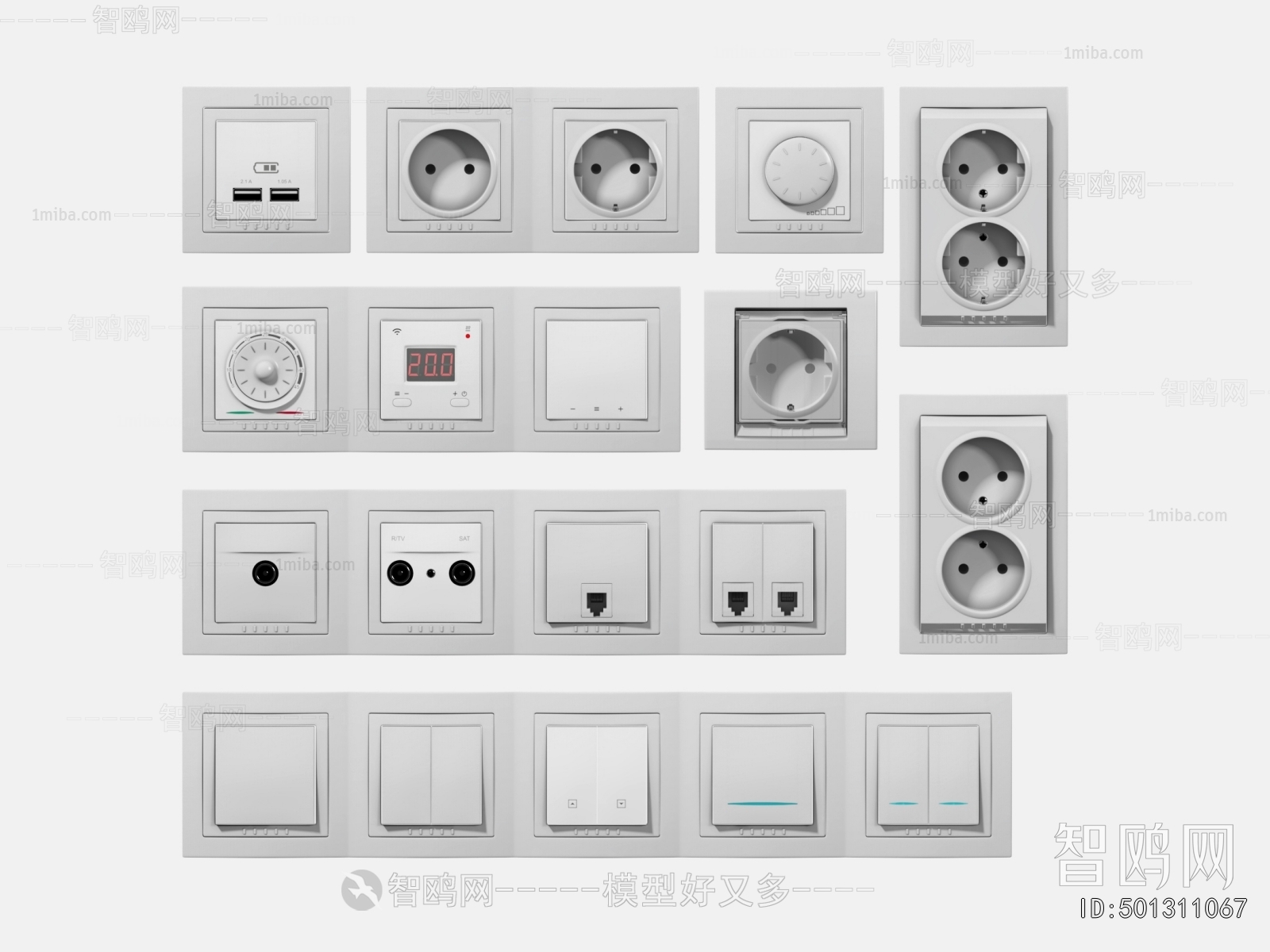 Modern Switch Socket Panel