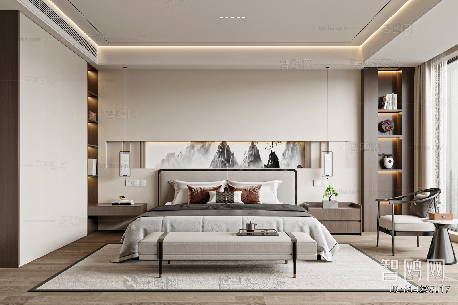 New Chinese Style Bedroom