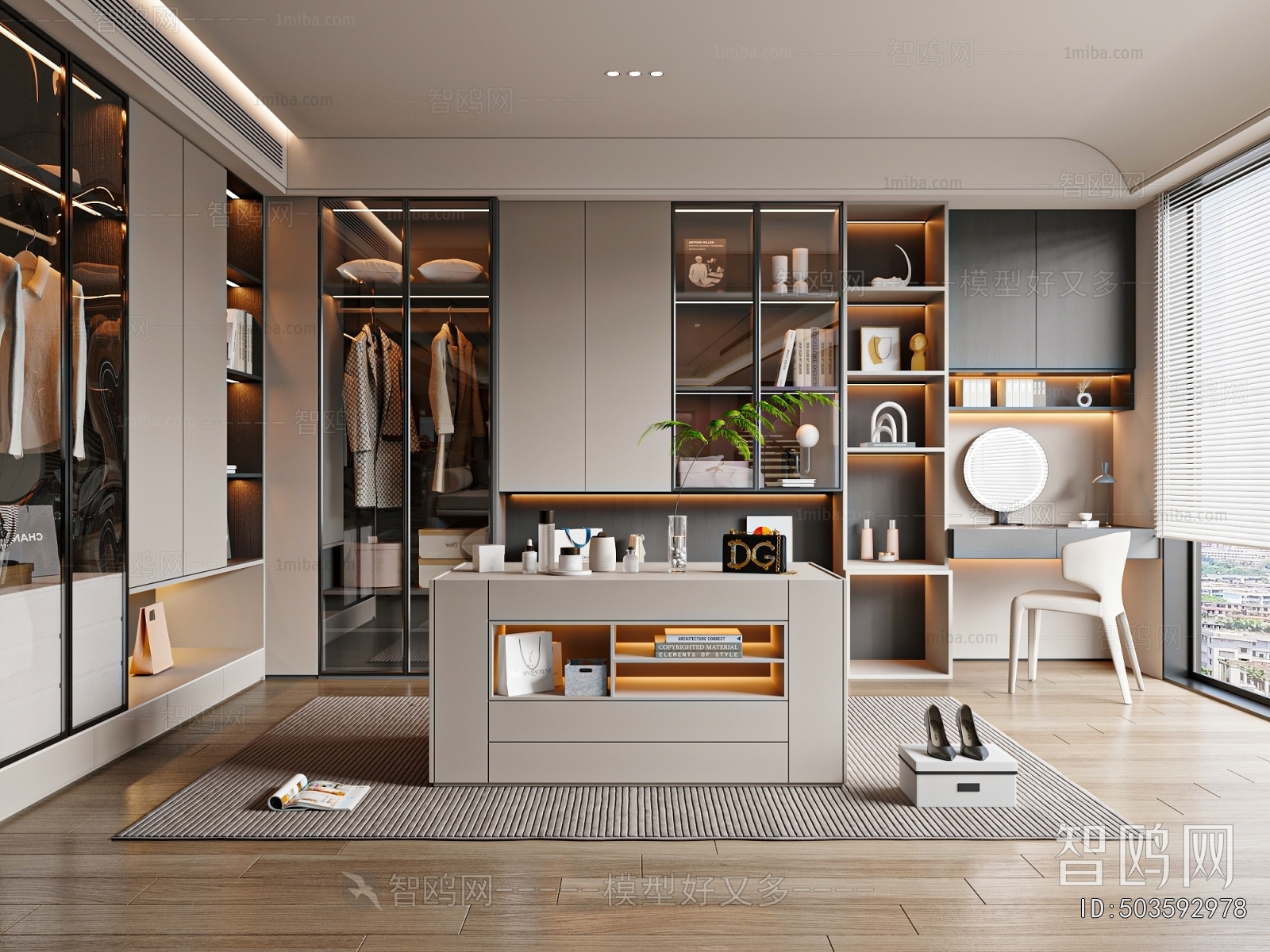 Modern Clothes Storage Area