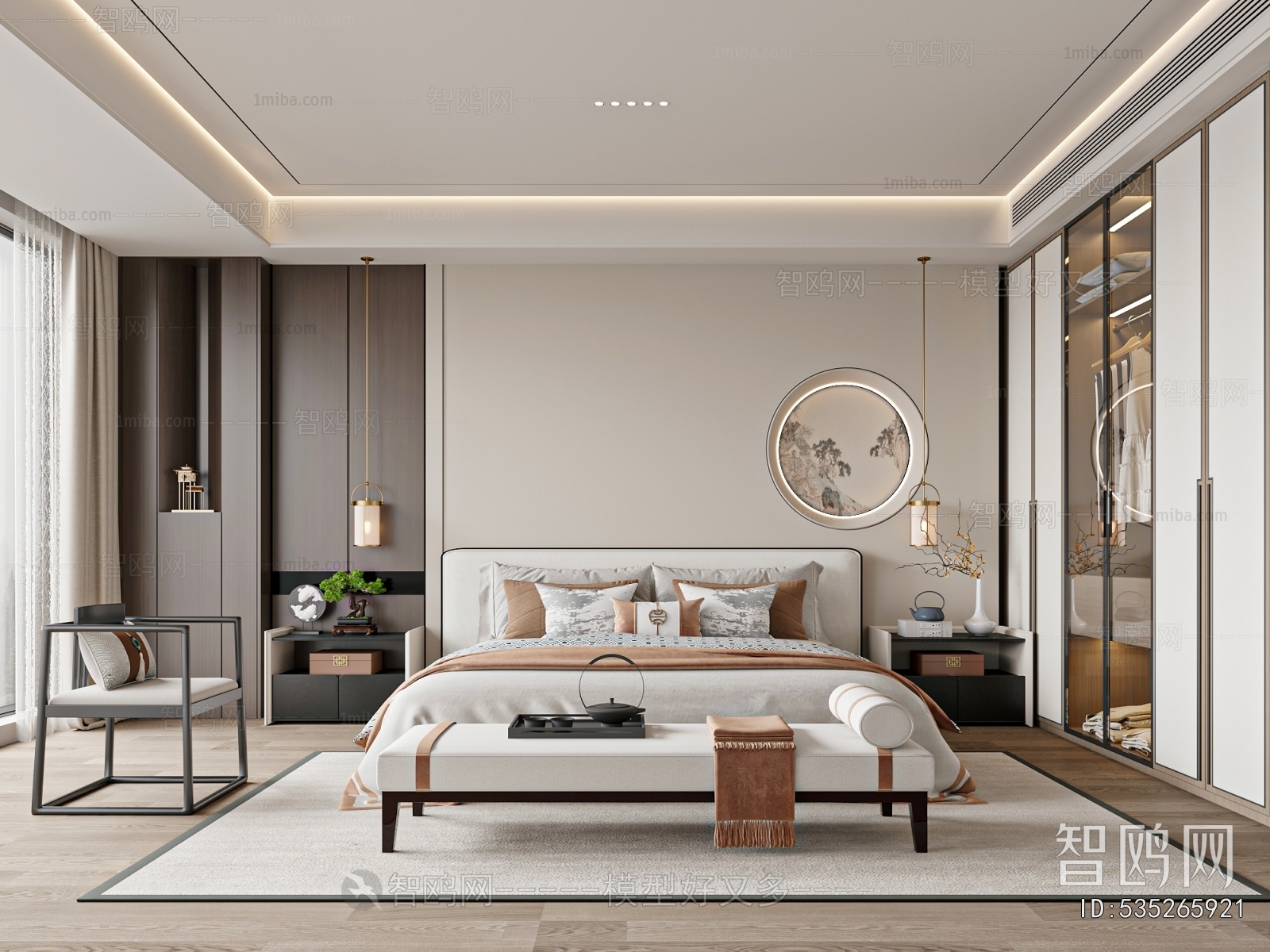 New Chinese Style Bedroom