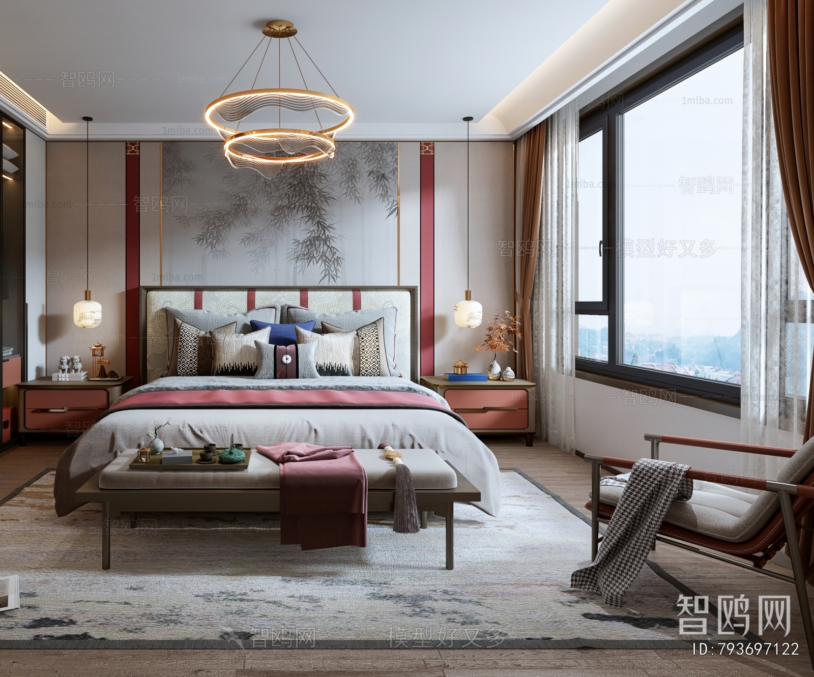 New Chinese Style Bedroom