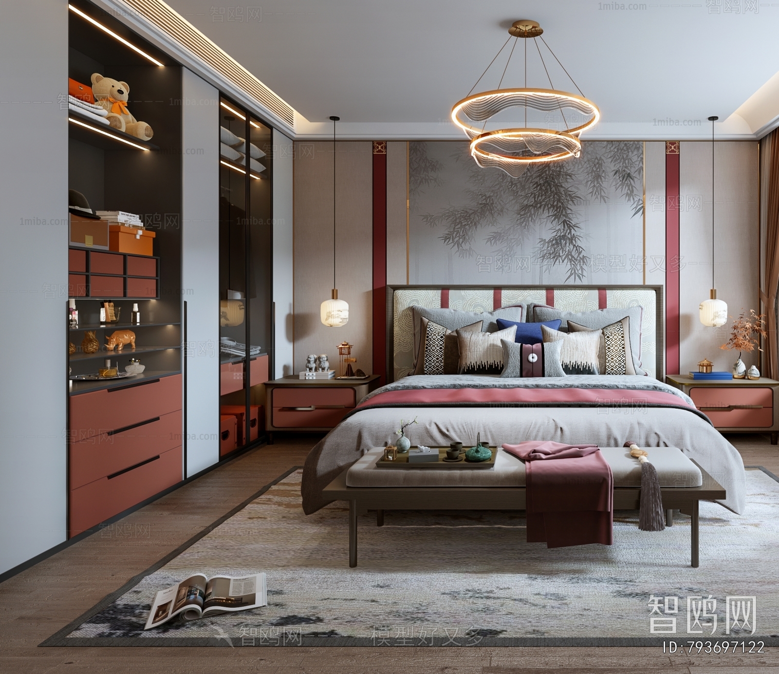 New Chinese Style Bedroom