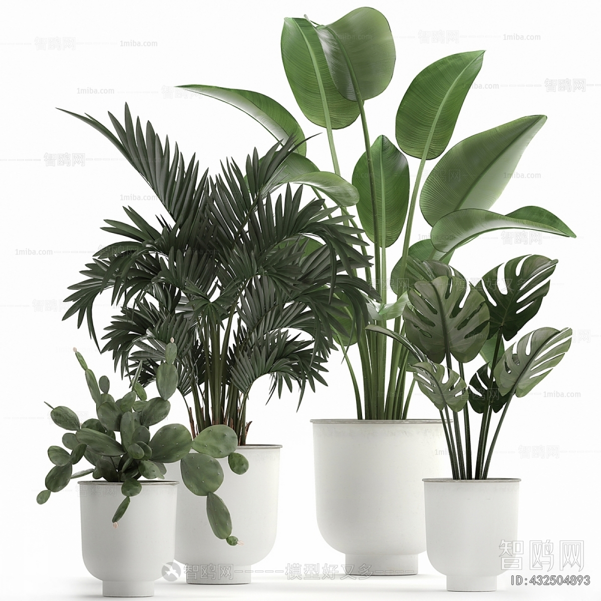 Modern Ground Green Plant Potted Plants