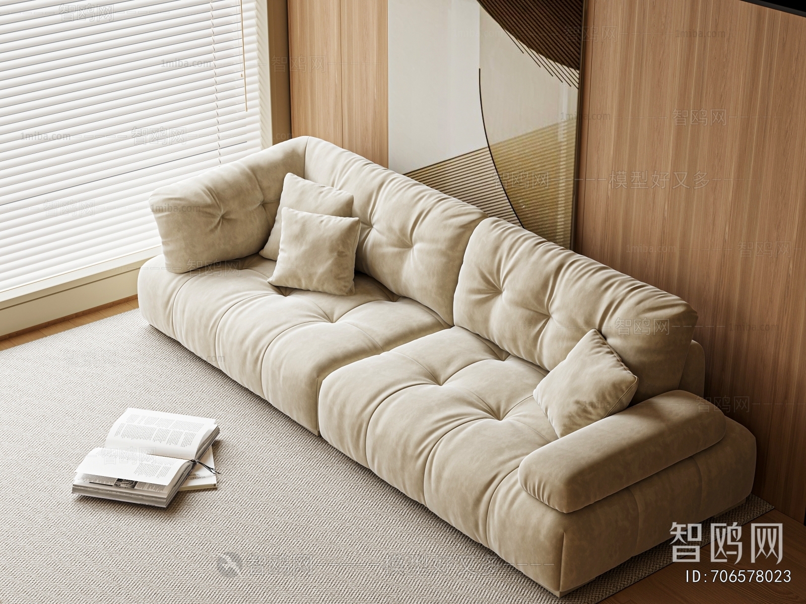 Modern Three-seat Sofa