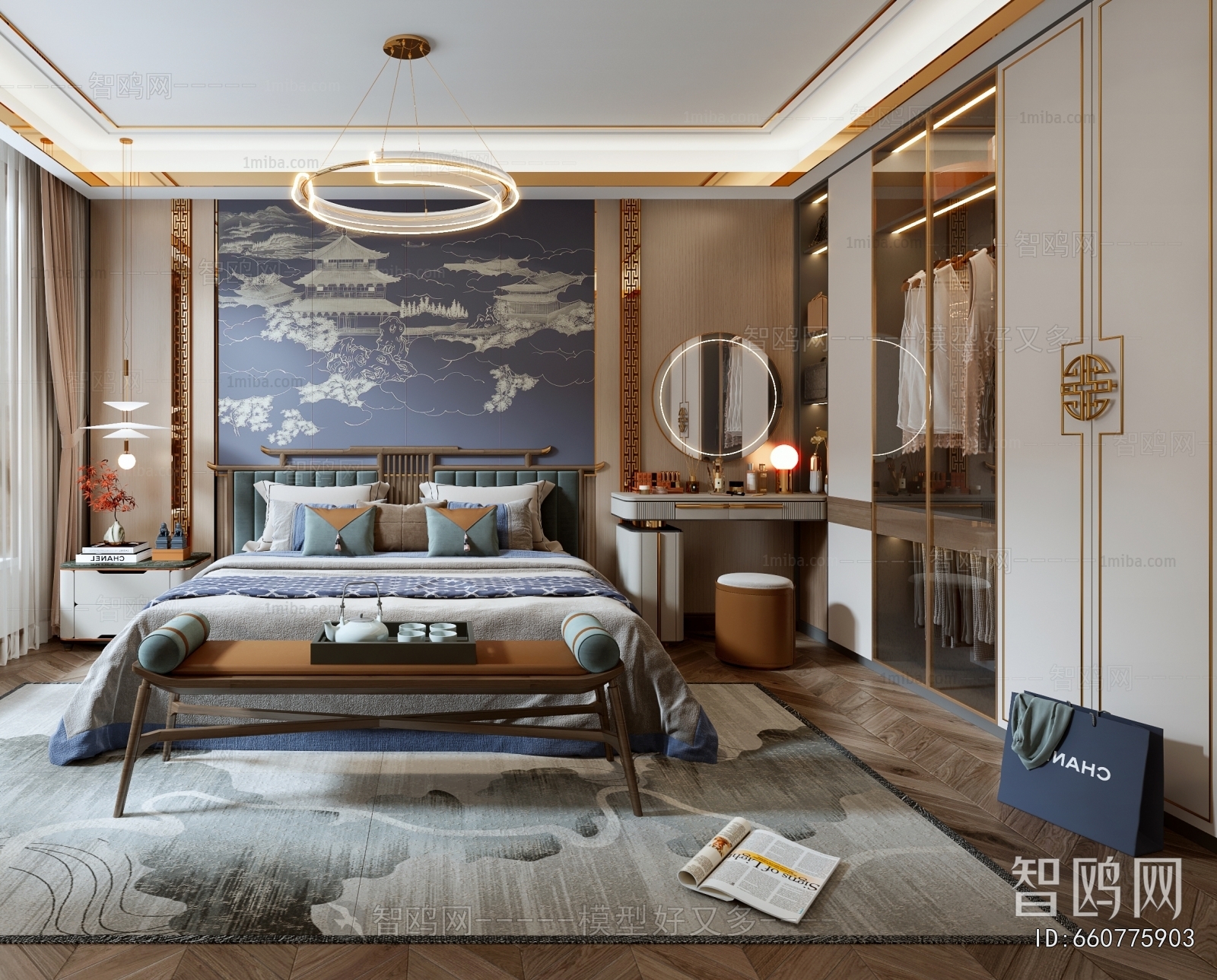 New Chinese Style Bedroom