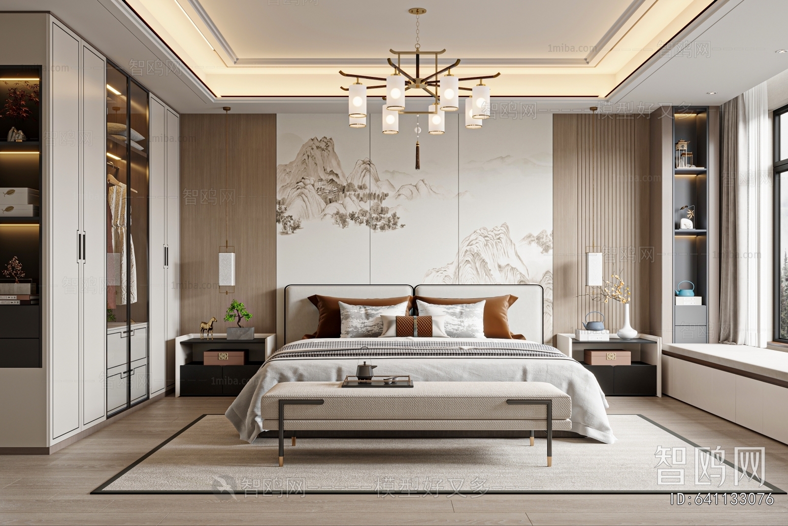 New Chinese Style Bedroom