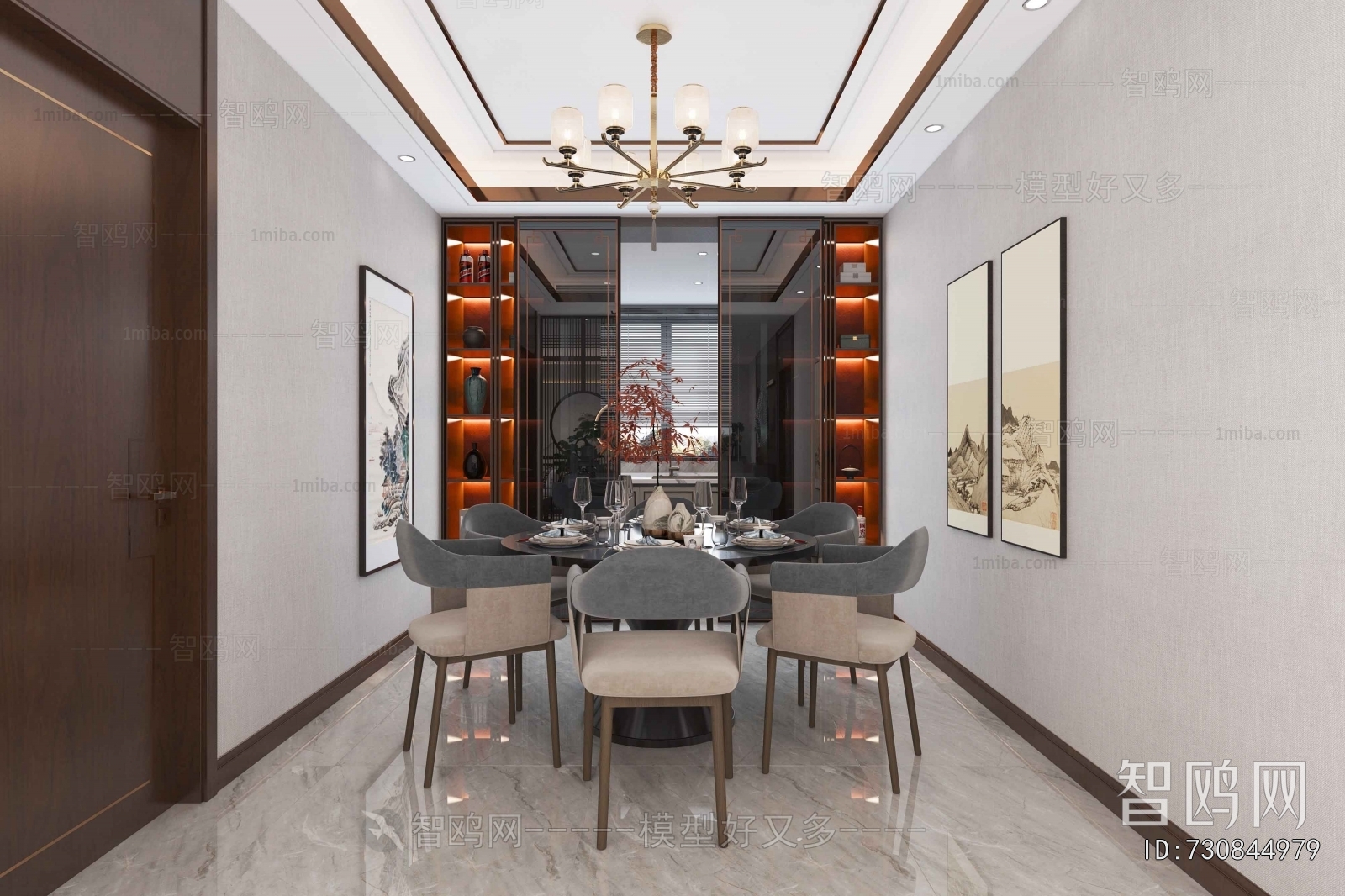 New Chinese Style A Living Room