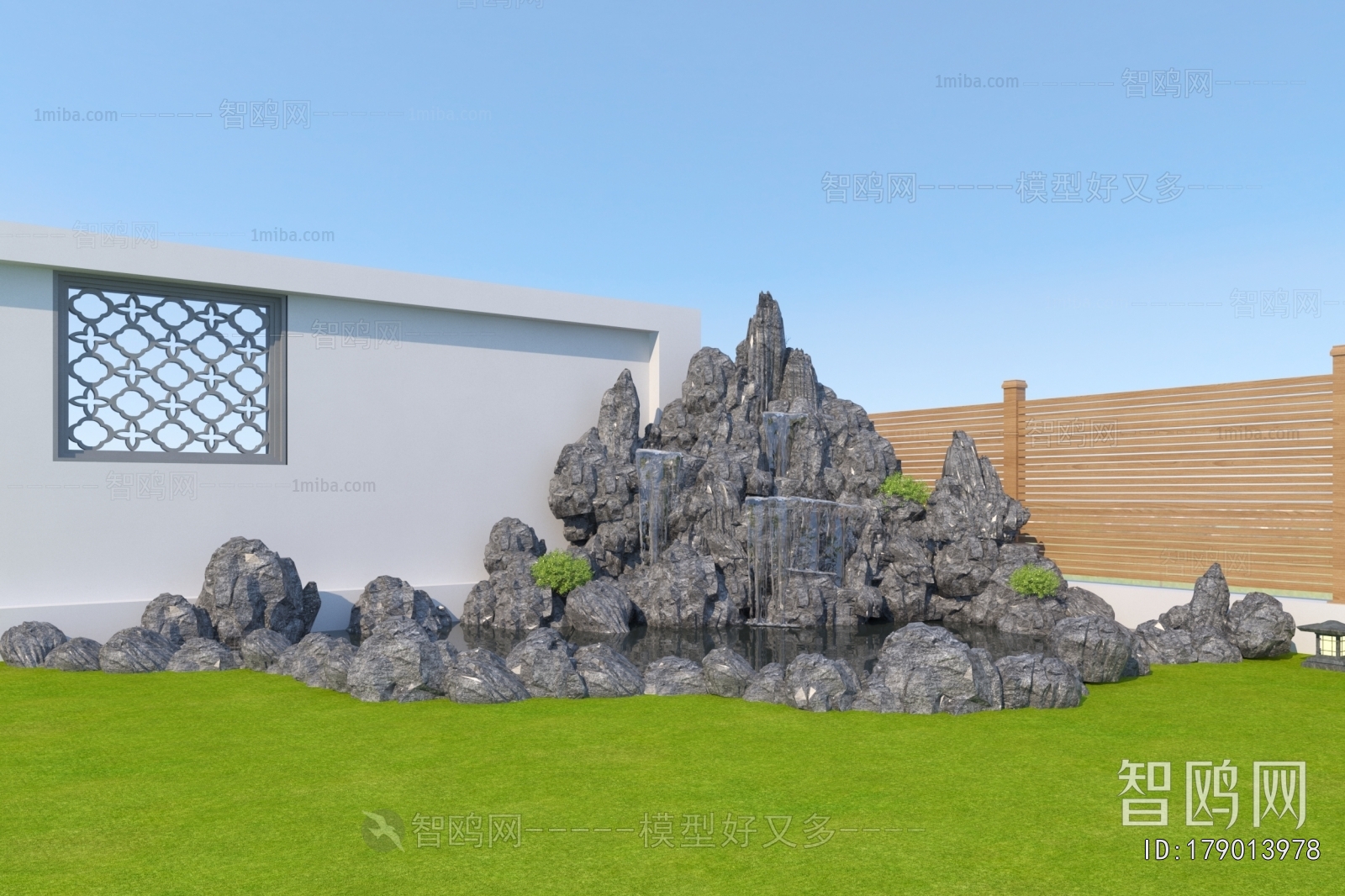 New Chinese Style Rockery Waterscape