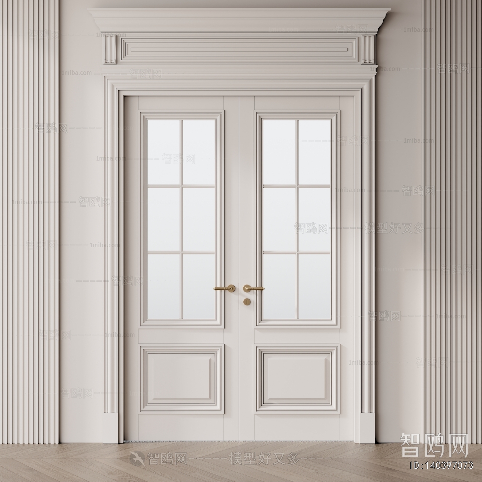 Simple European Style Double Door