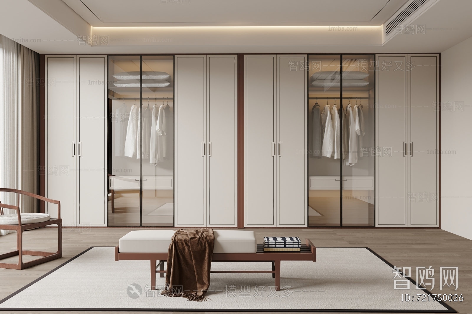 New Chinese Style Clothes Storage Area