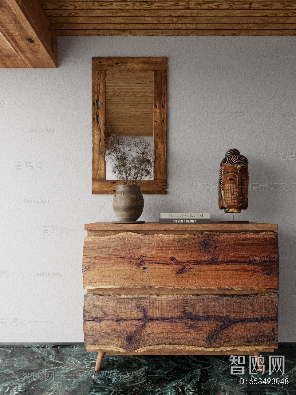 Wabi-sabi Style Entrance Cabinet