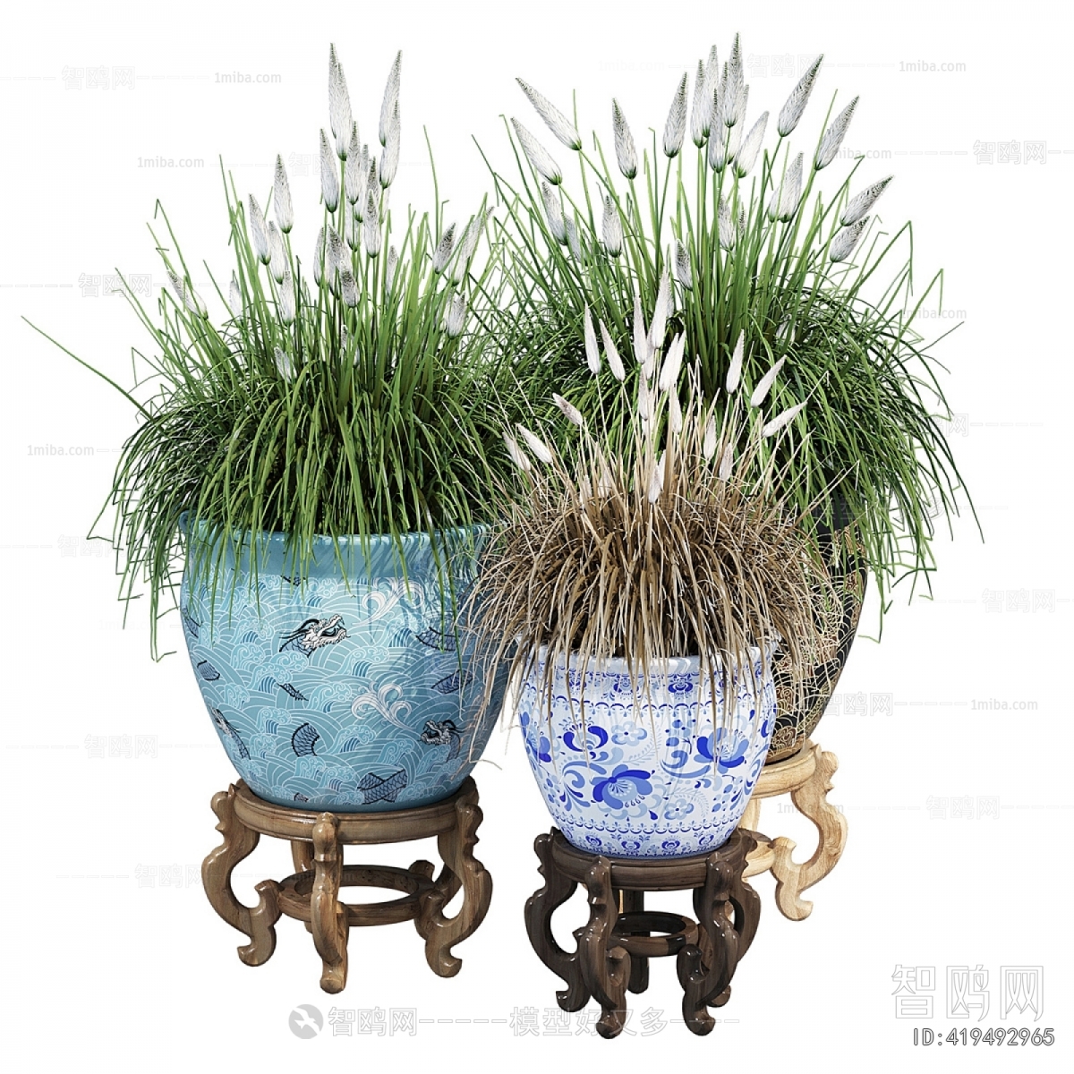 New Chinese Style Potted Green Plant