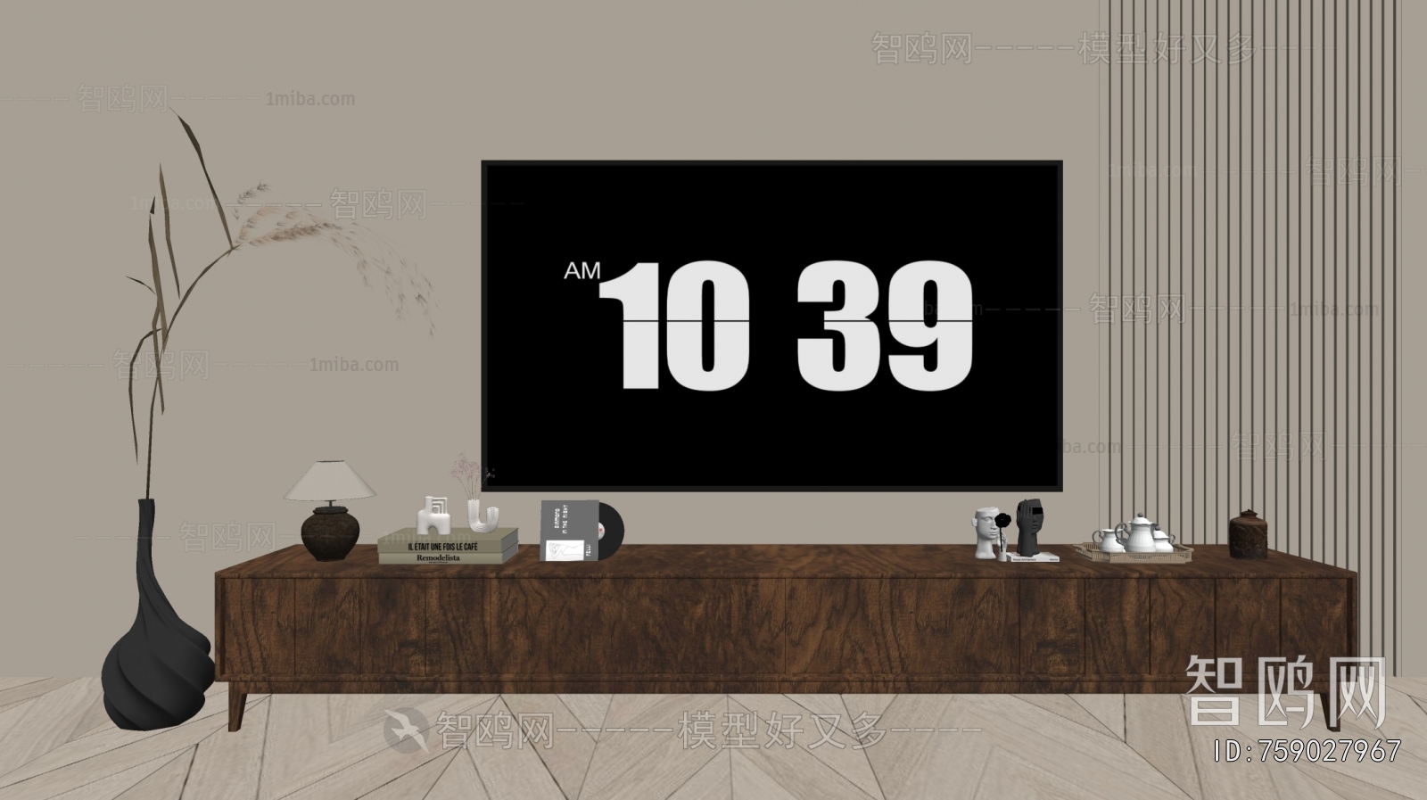 Wabi-sabi Style TV Cabinet