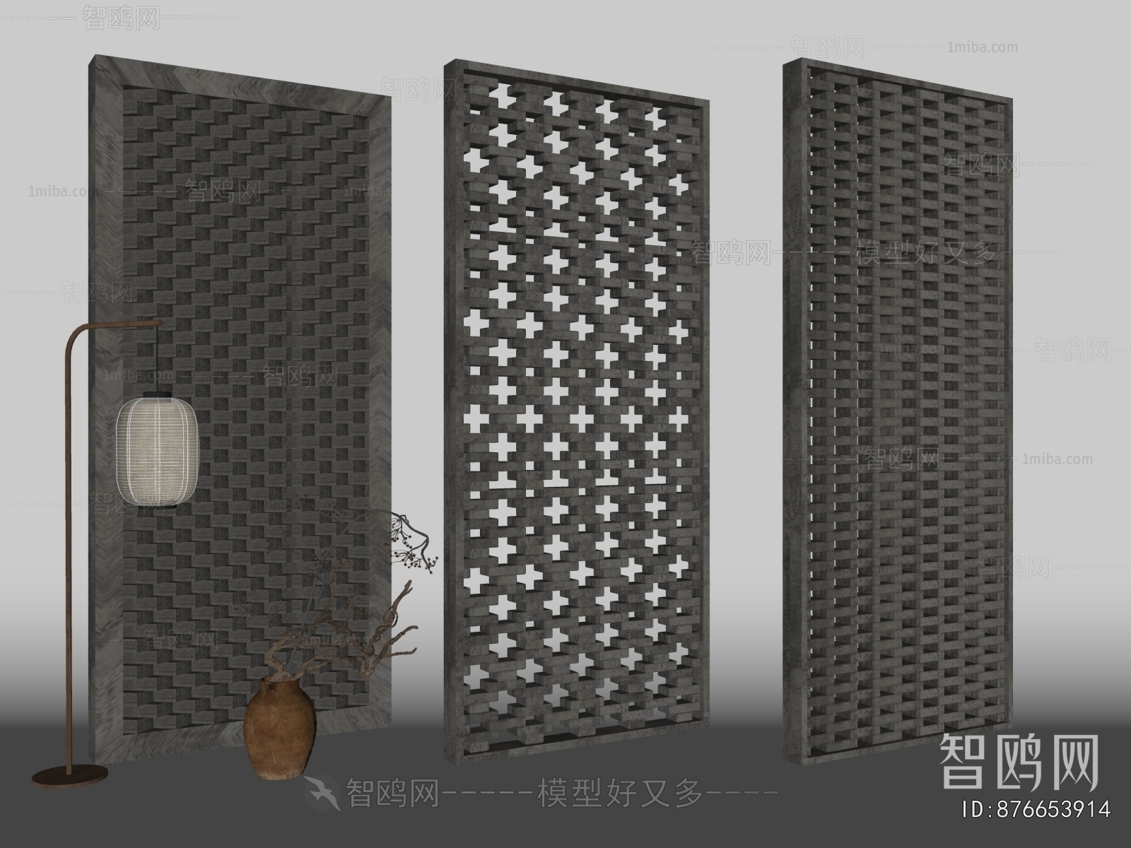 New Chinese Style Cement Brick Screen Partition