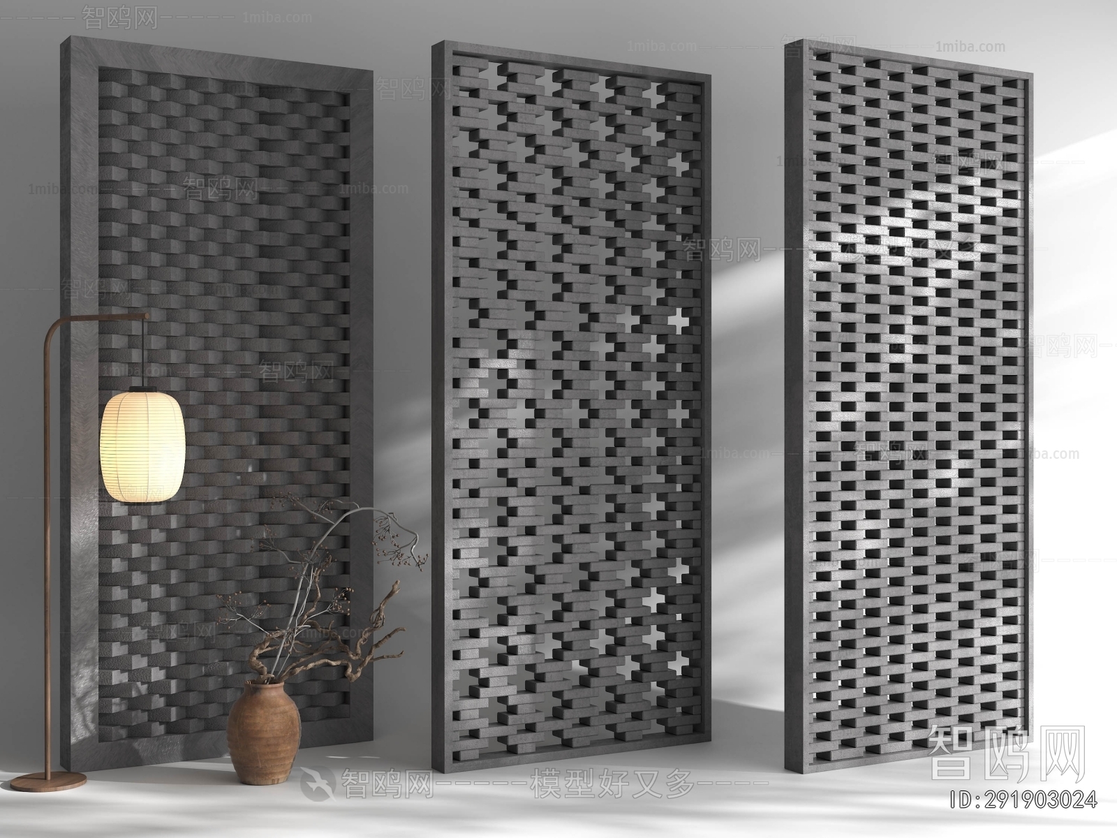 New Chinese Style Cement Brick Screen Partition