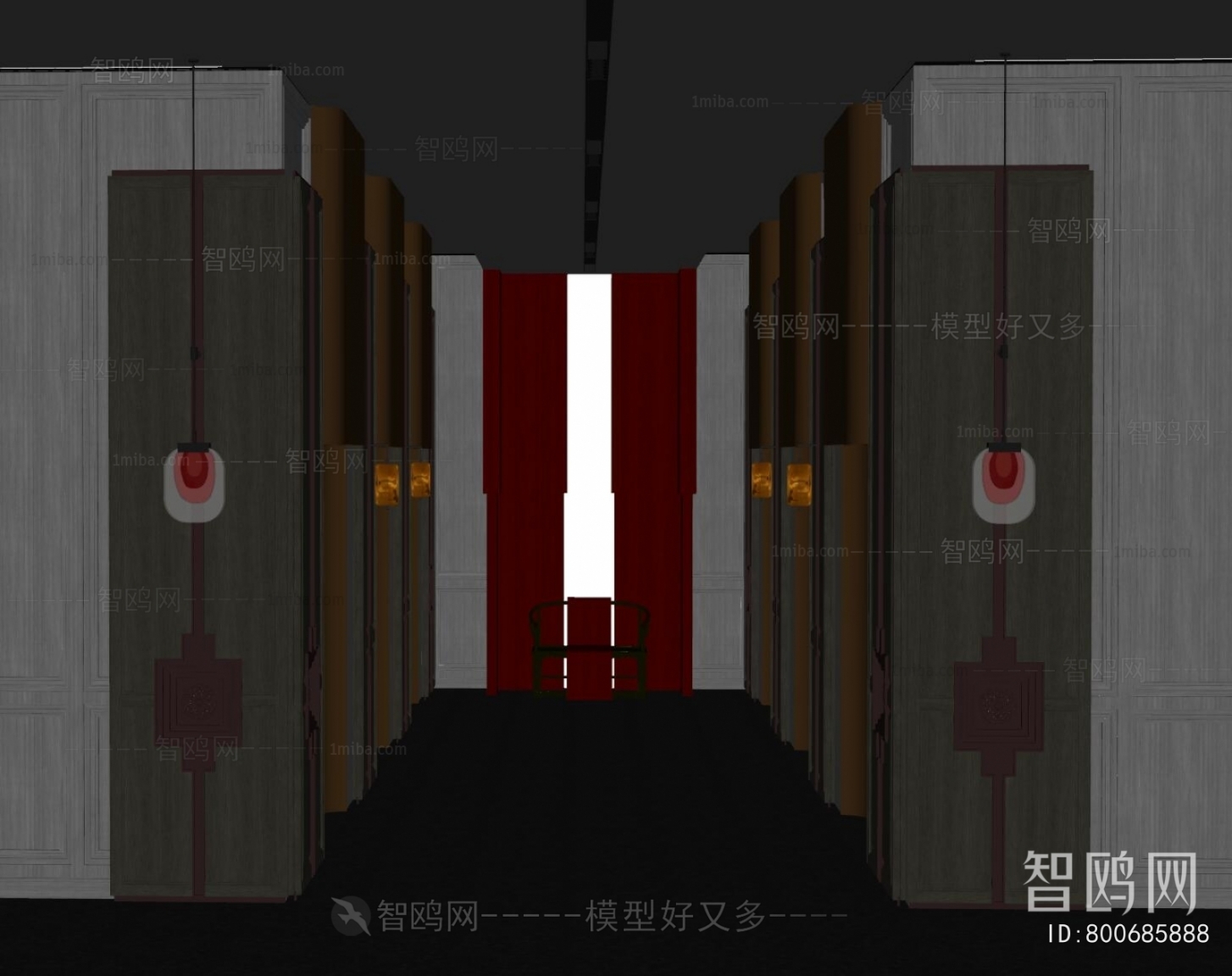 New Chinese Style Elevator Hall