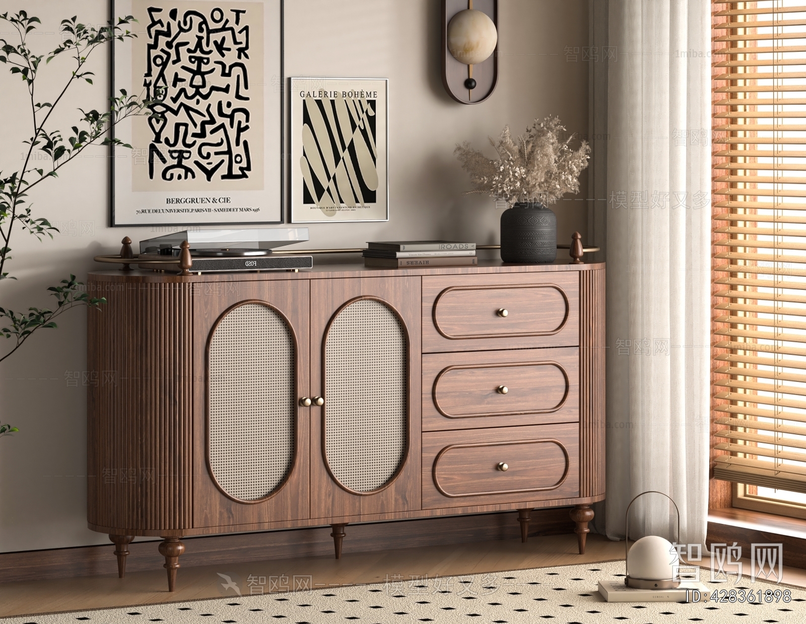 French Style Side Cabinet