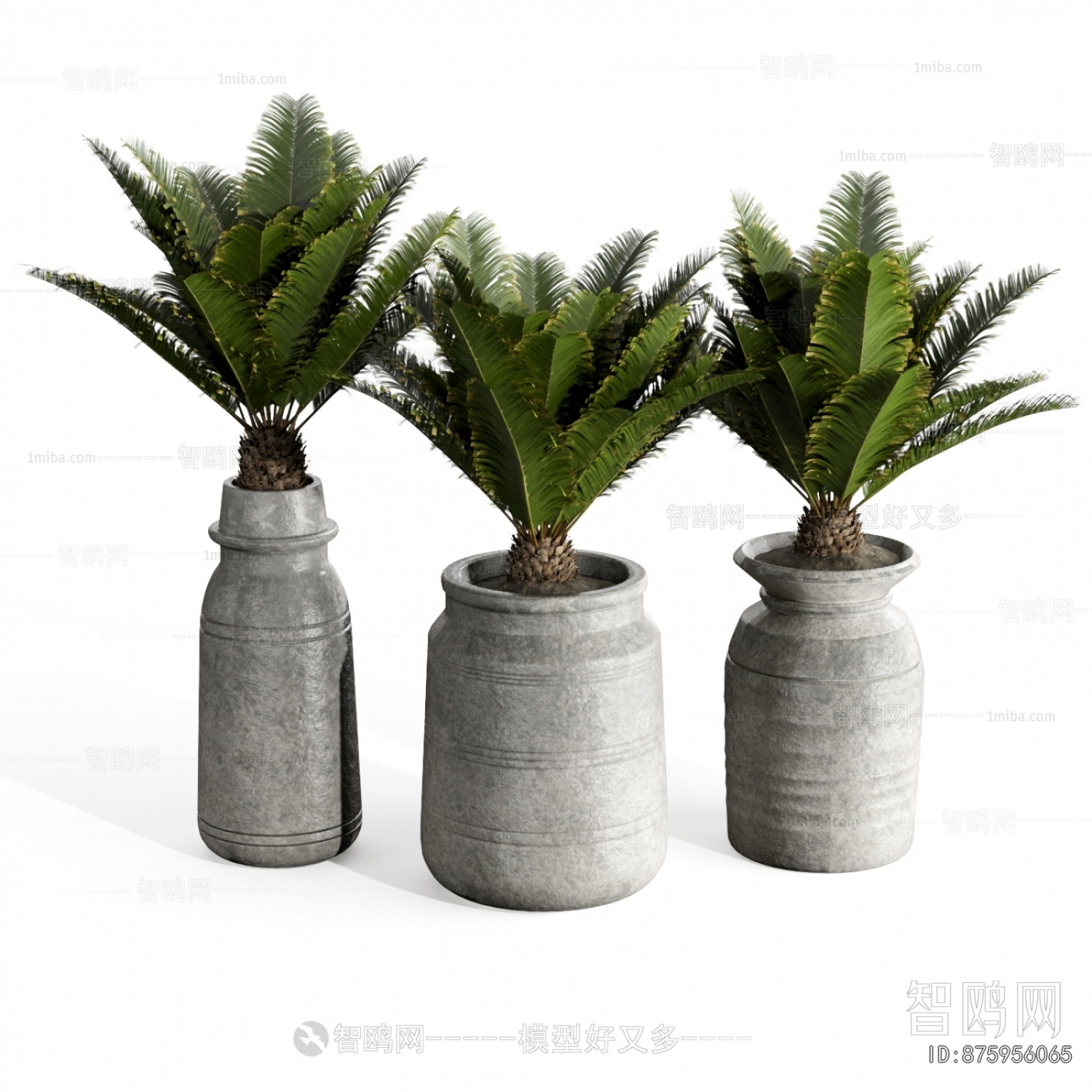 Modern Potted Green Plant