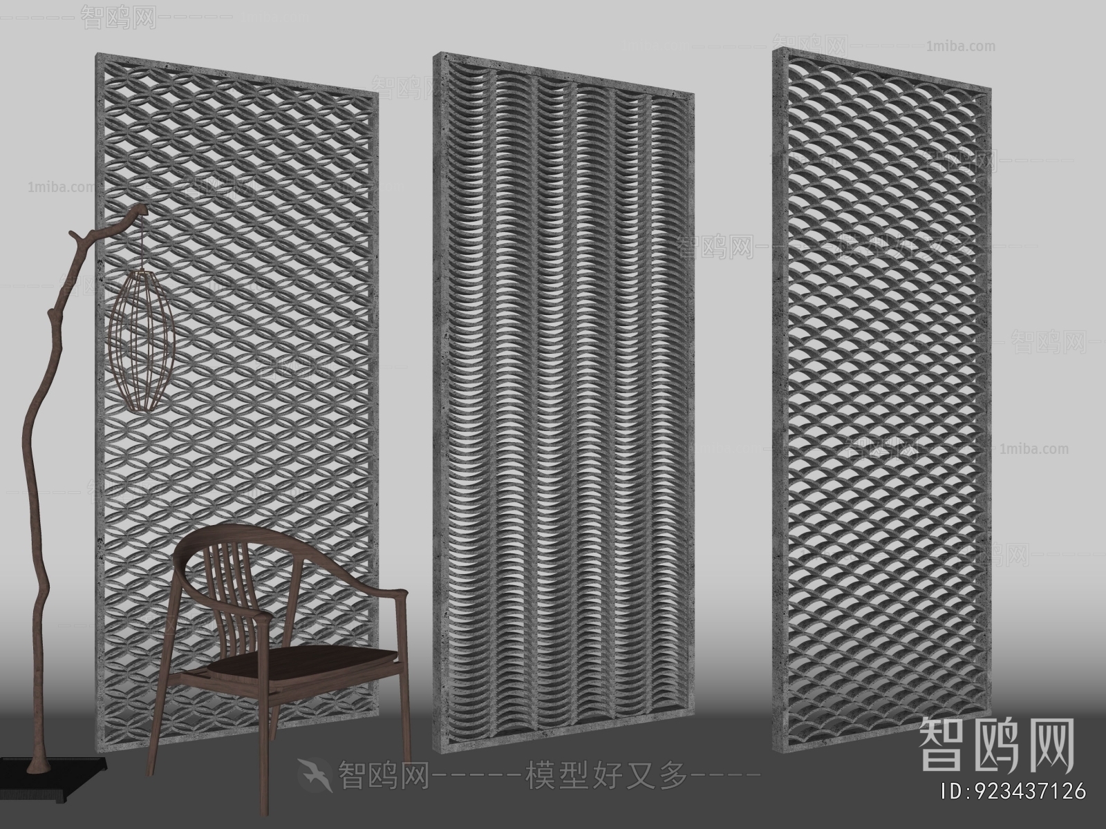 New Chinese Style Cement Brick Screen Partition