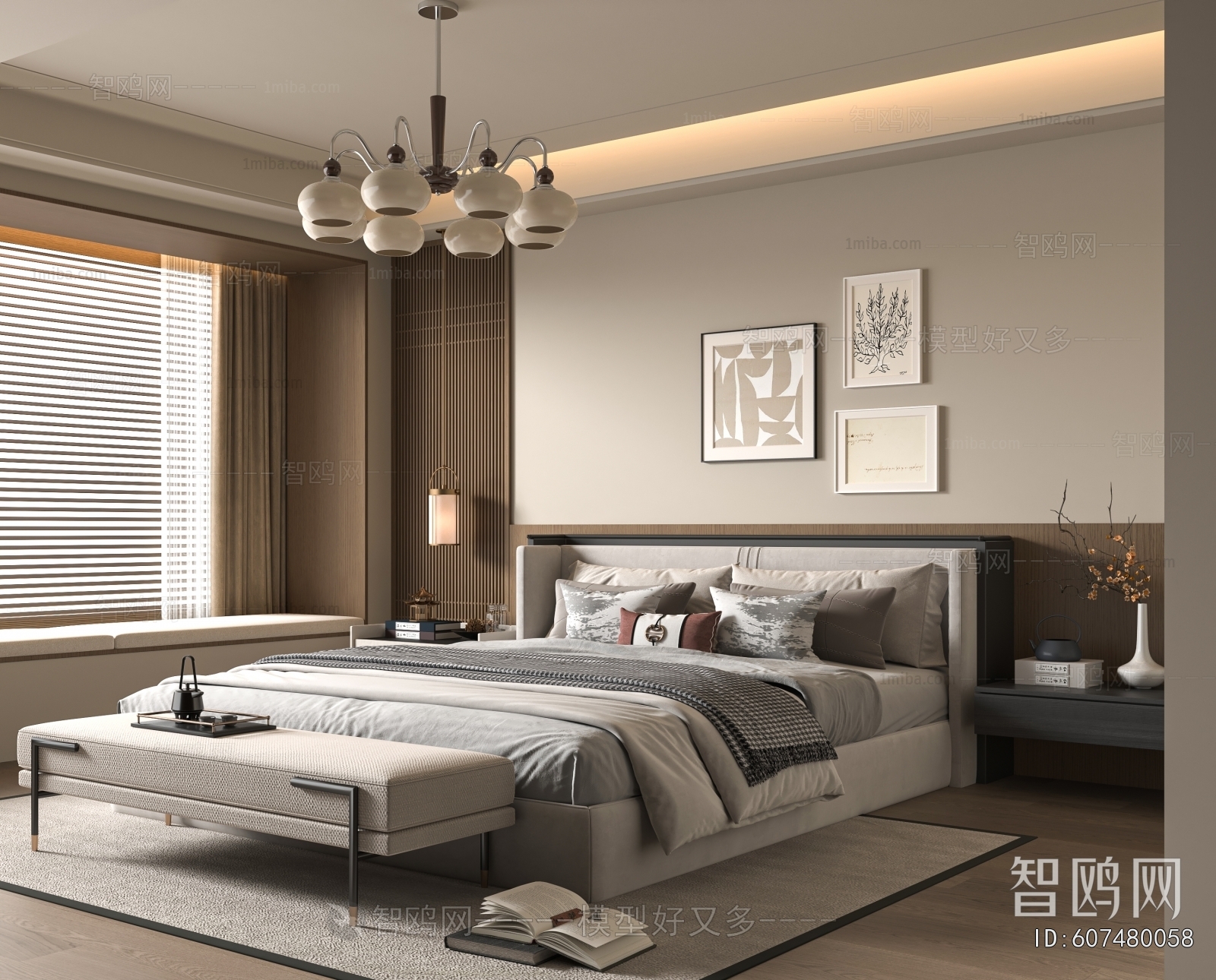 New Chinese Style Bedroom