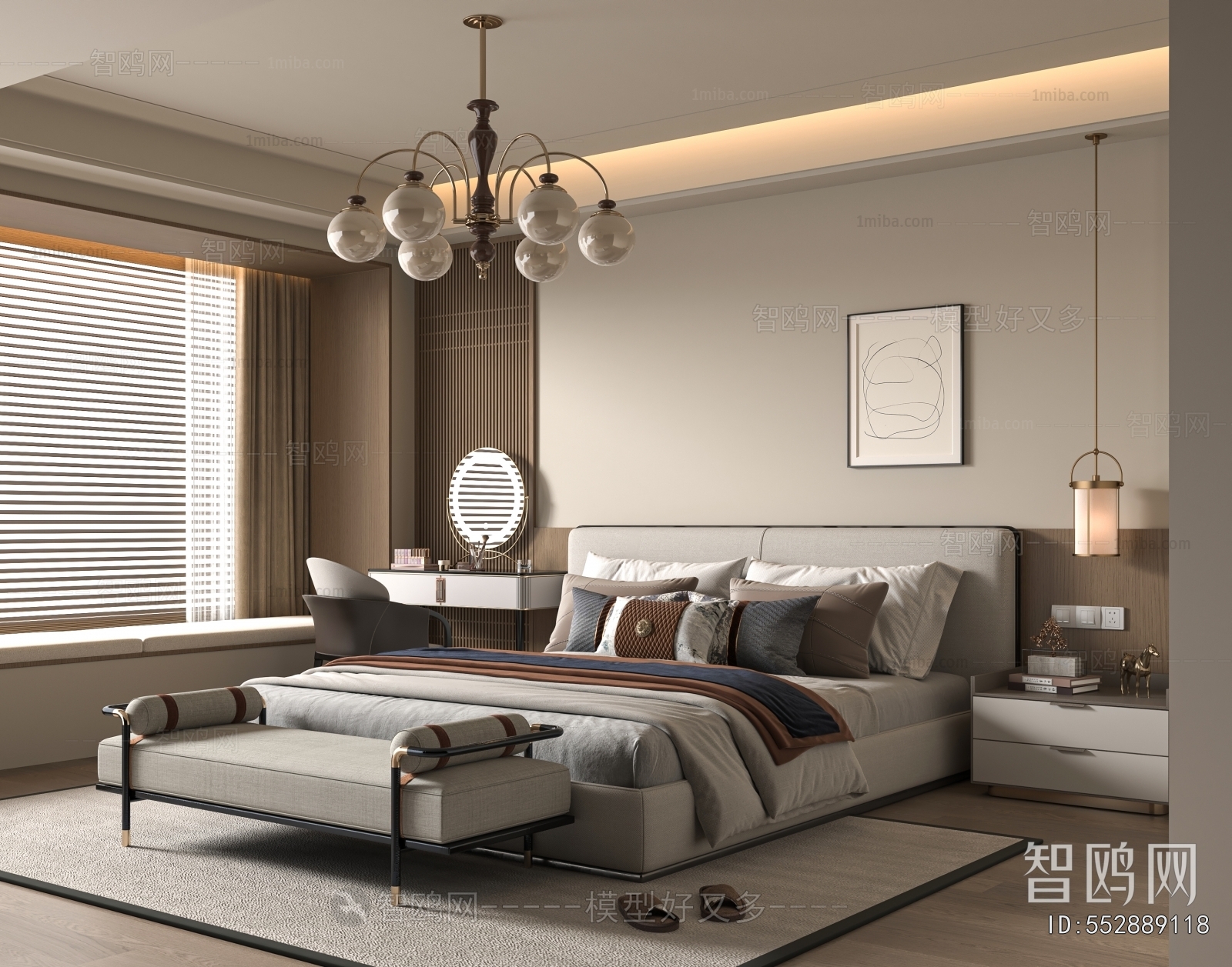 New Chinese Style Bedroom