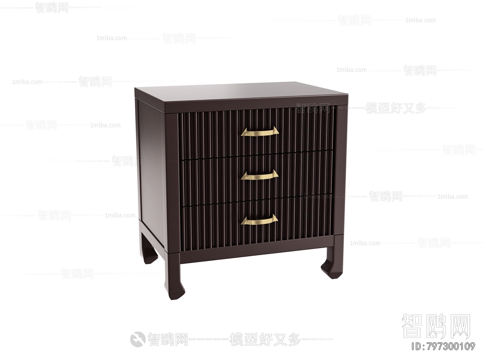 New Chinese Style Bedside Cupboard