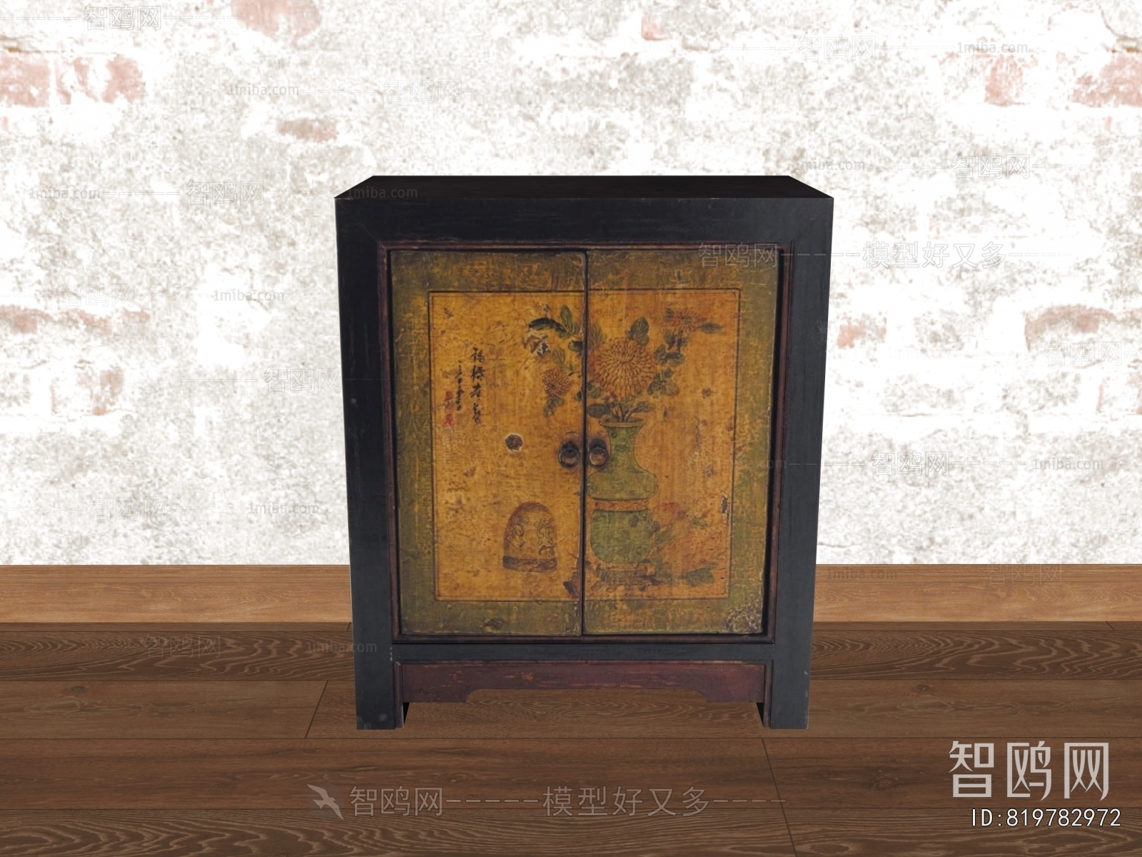 New Chinese Style Bedside Cupboard