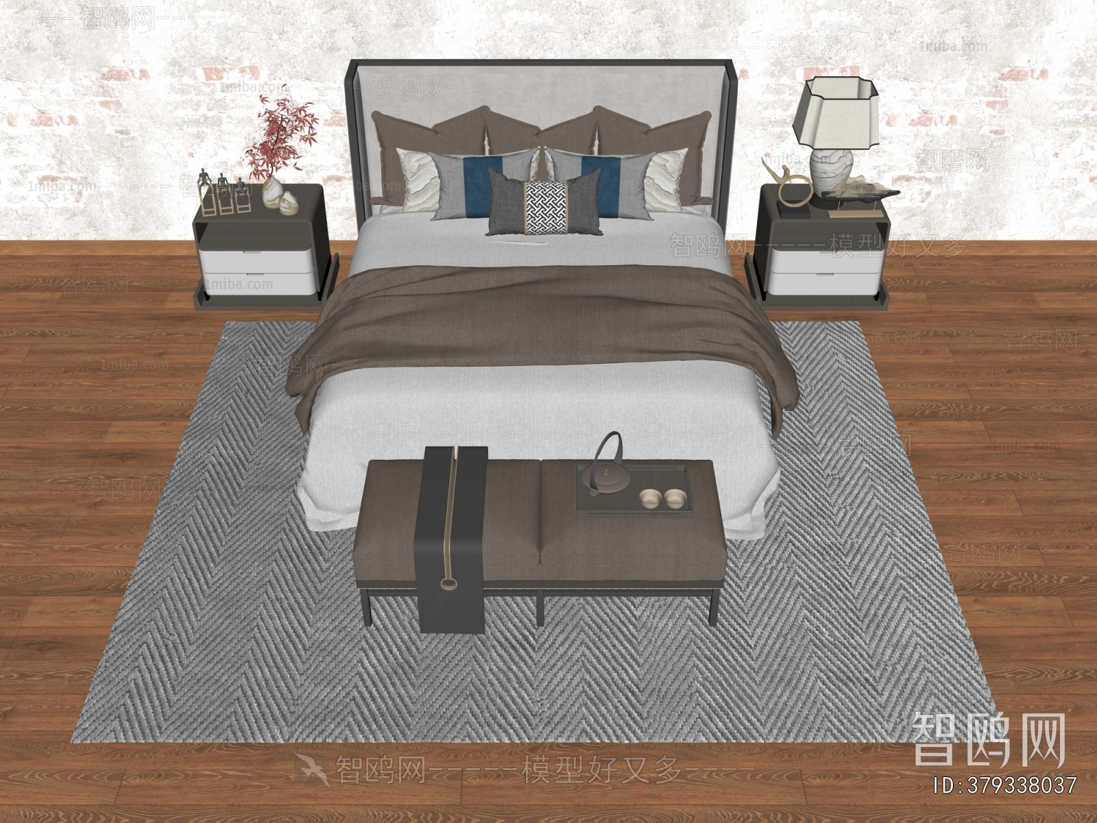 New Chinese Style Double Bed