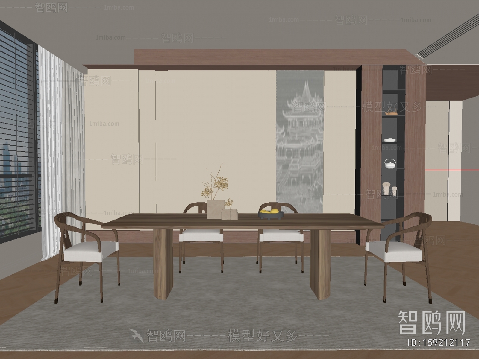 New Chinese Style Dining Room