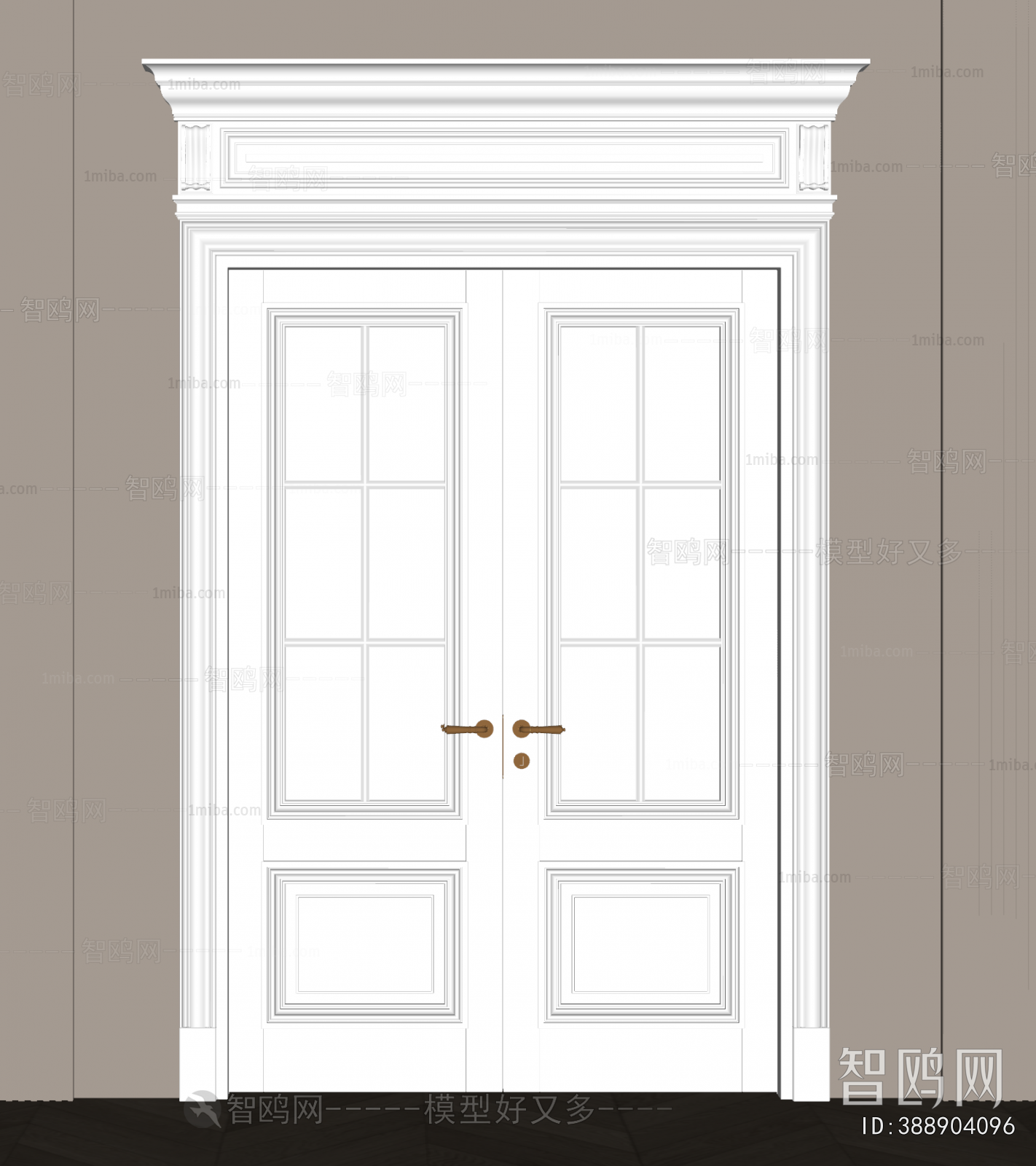 Simple European Style Double Door
