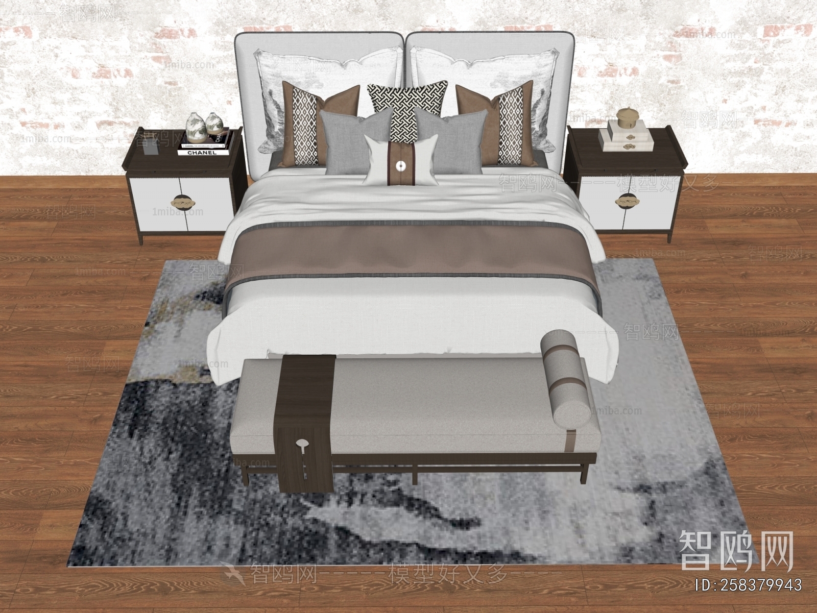 New Chinese Style Double Bed