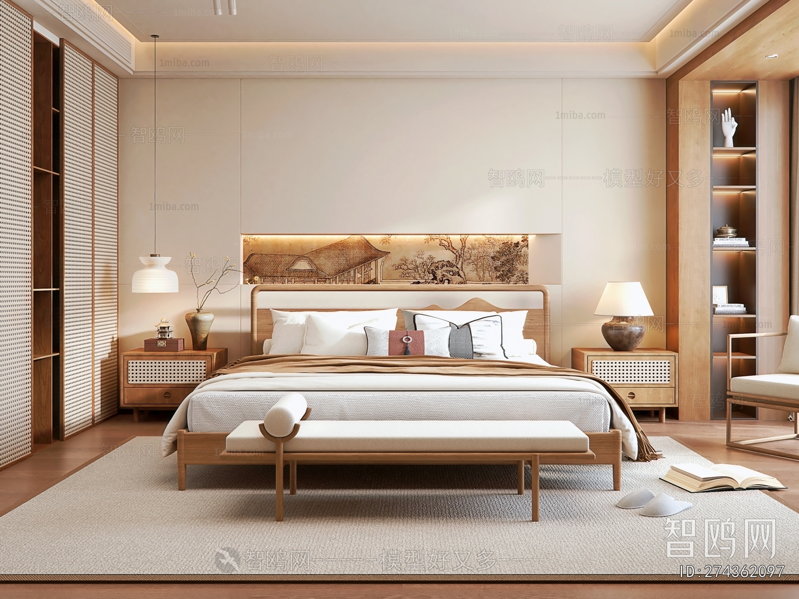 New Chinese Style Bedroom