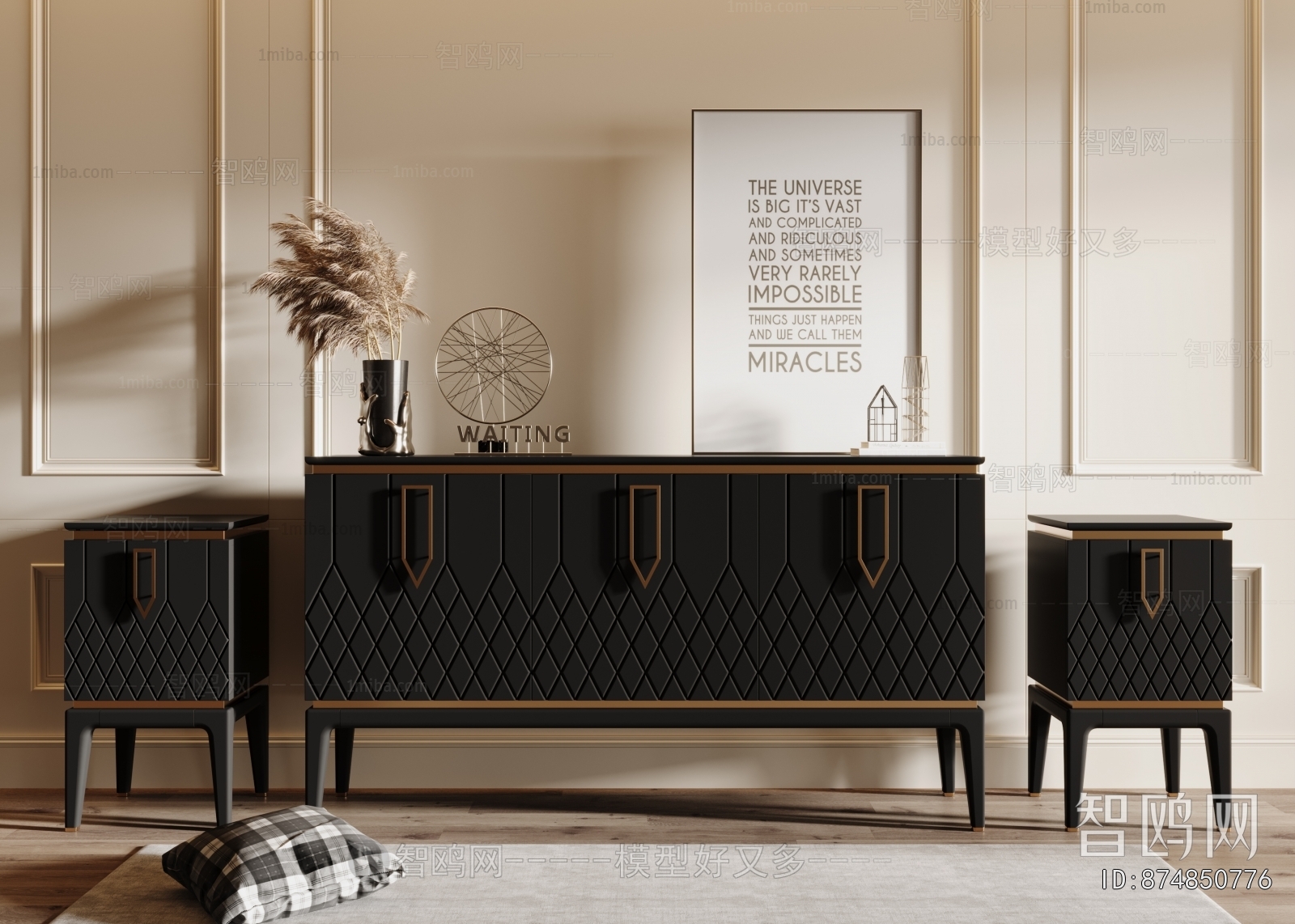 Simple European Style Side Cabinet