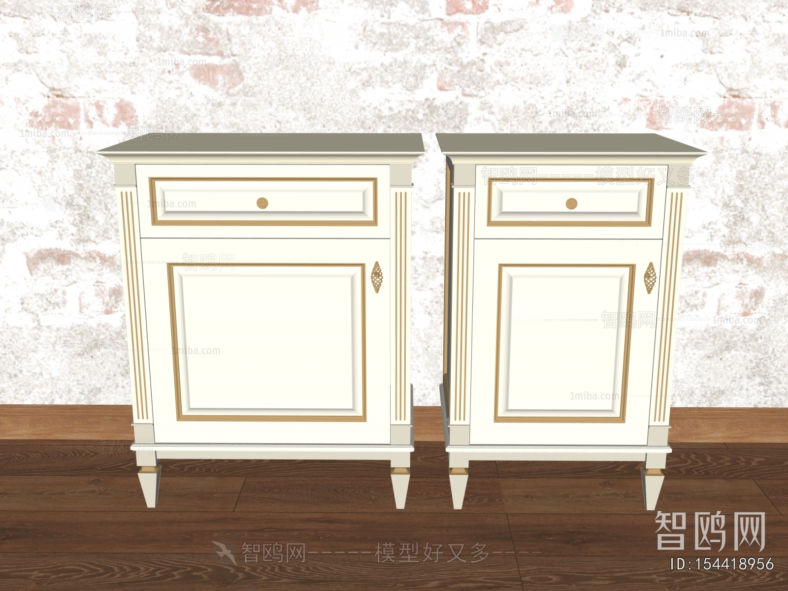 European Style Bedside Cupboard