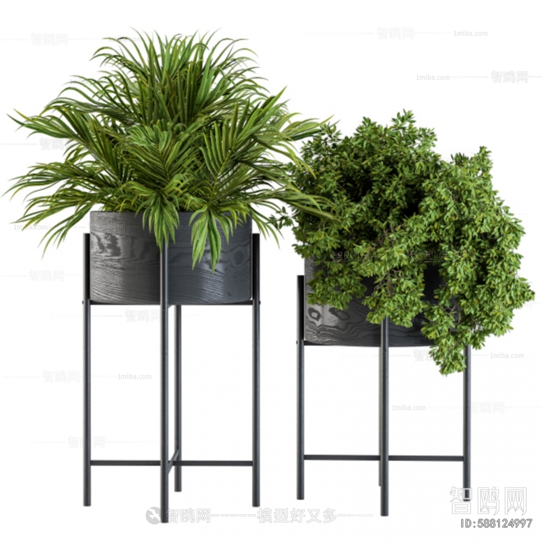 Modern Ground Green Plant Potted Plants