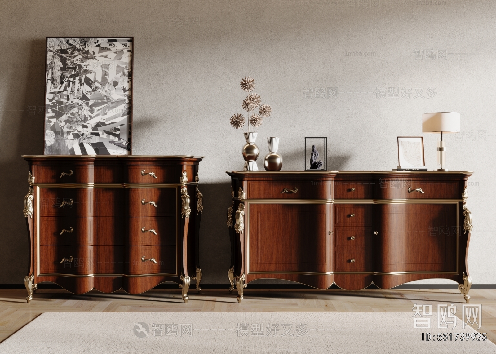 European Style Side Cabinet