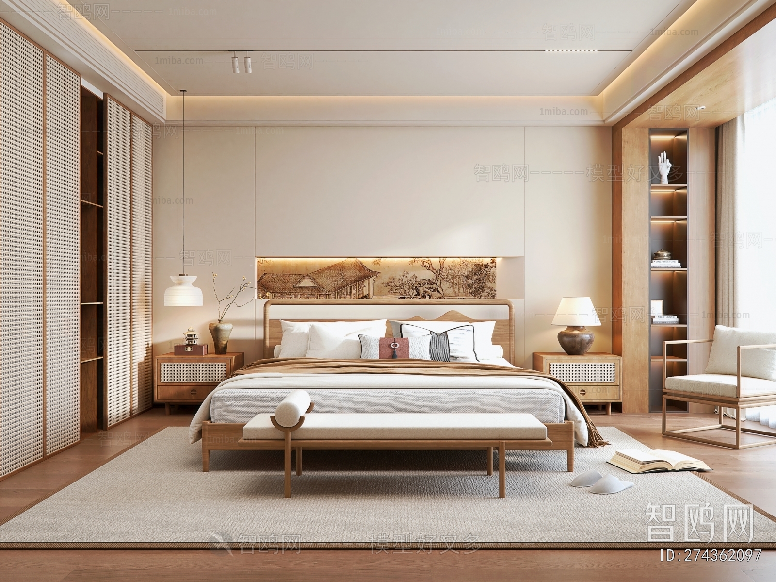 New Chinese Style Bedroom