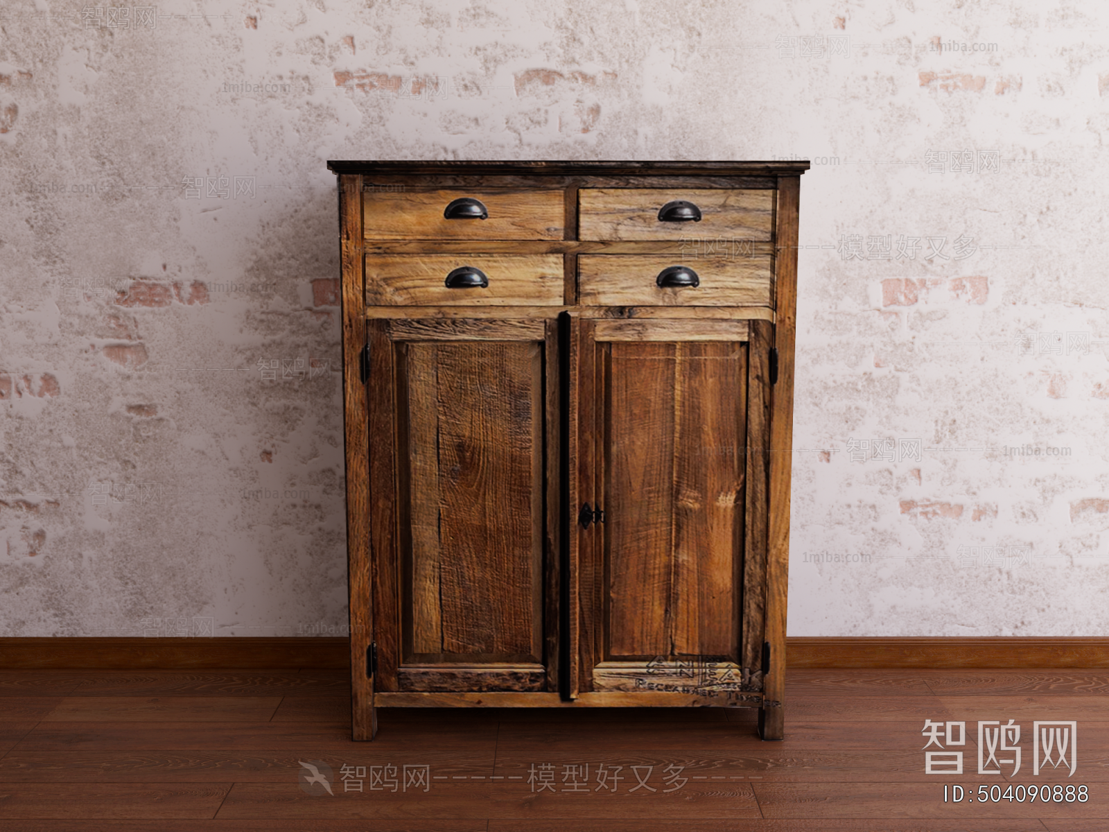 Modern Retro Style Side Cabinet