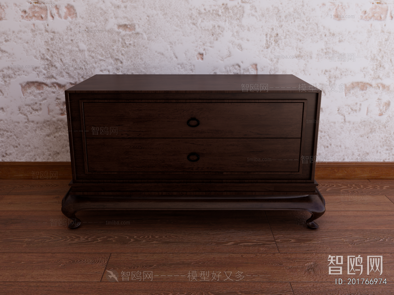 New Chinese Style Bedside Cupboard