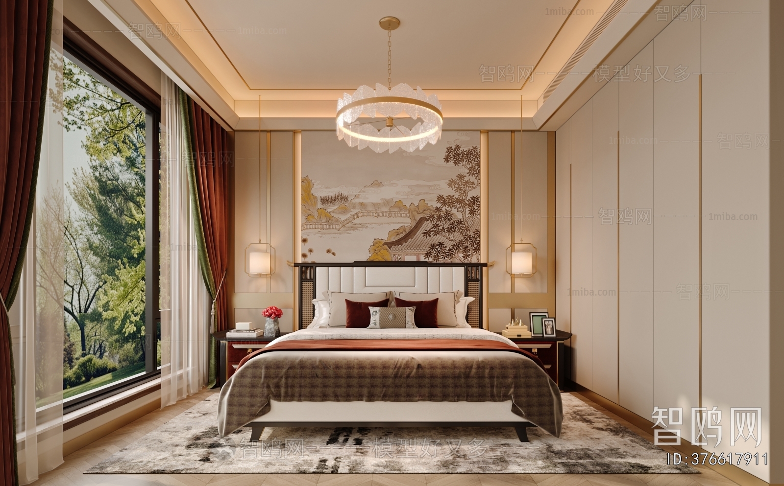 New Chinese Style Bedroom