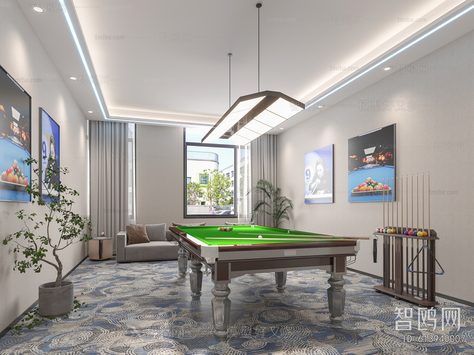 Modern Billiards Room