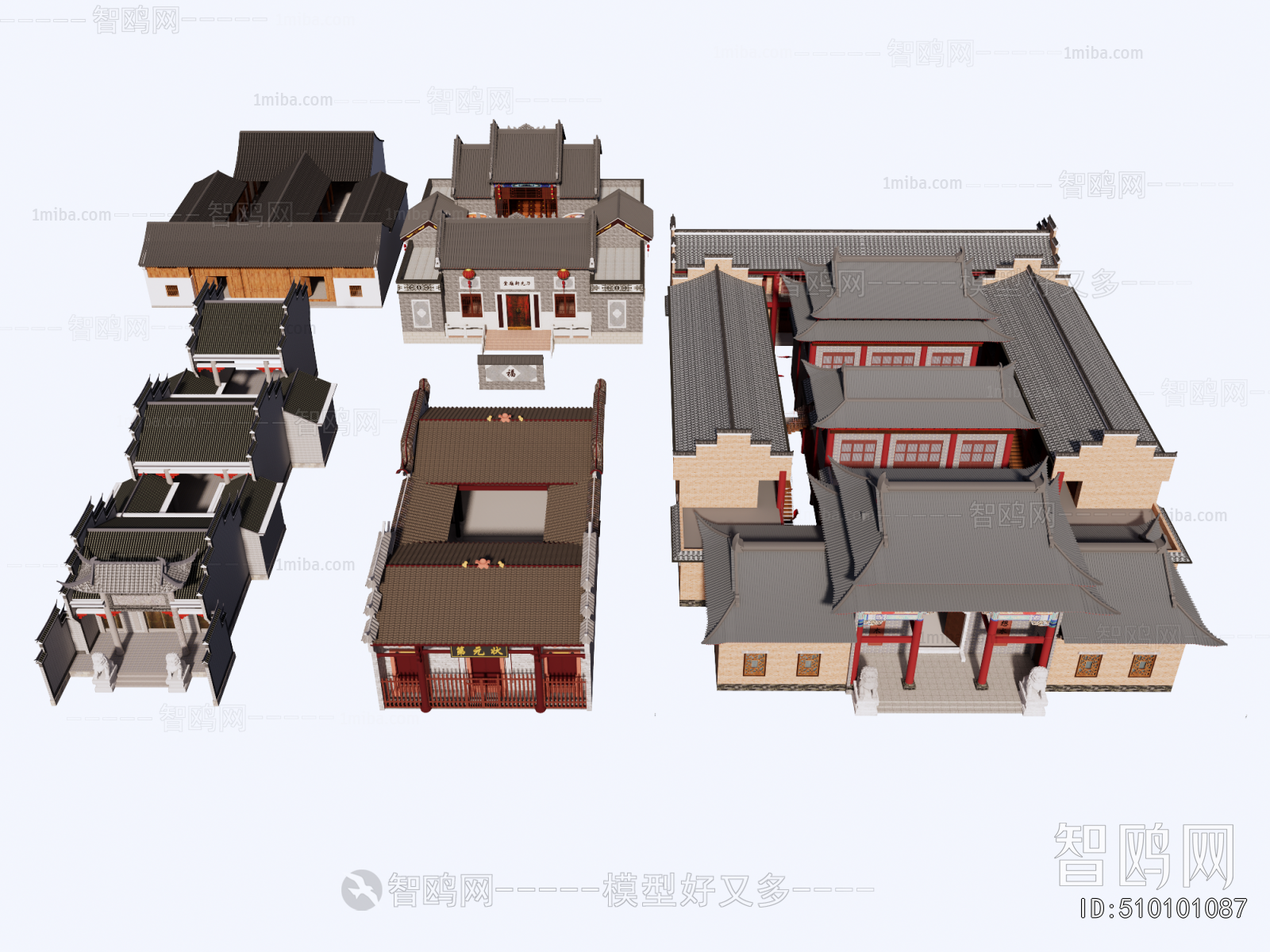 Chinese Style Ancient Architectural Buildings